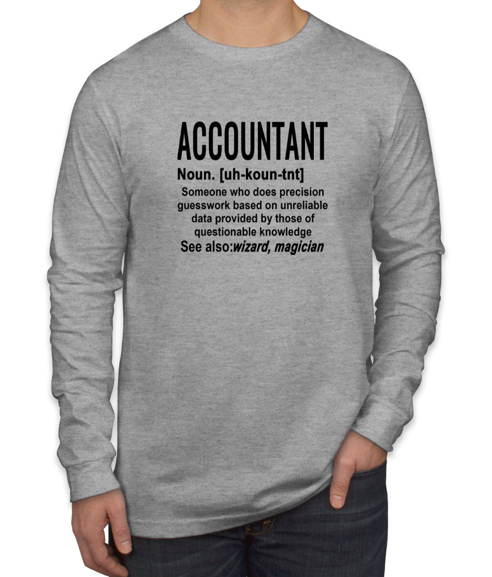 Accountant Definition Men's Long Sleeve Shirt