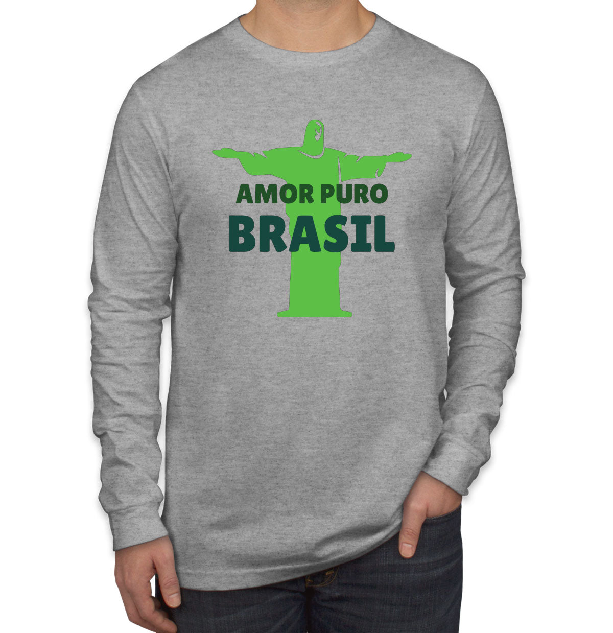 Amor Puro Brasil Men's Long Sleeve Shirt