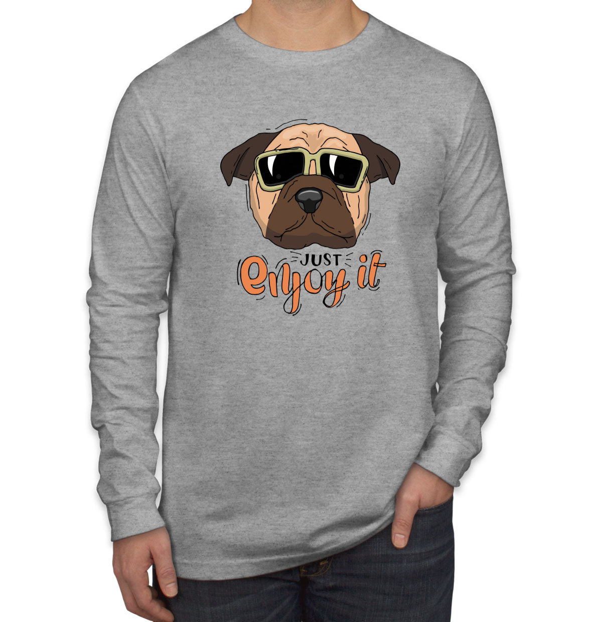 Cool Pug Men's Long Sleeve Shirt