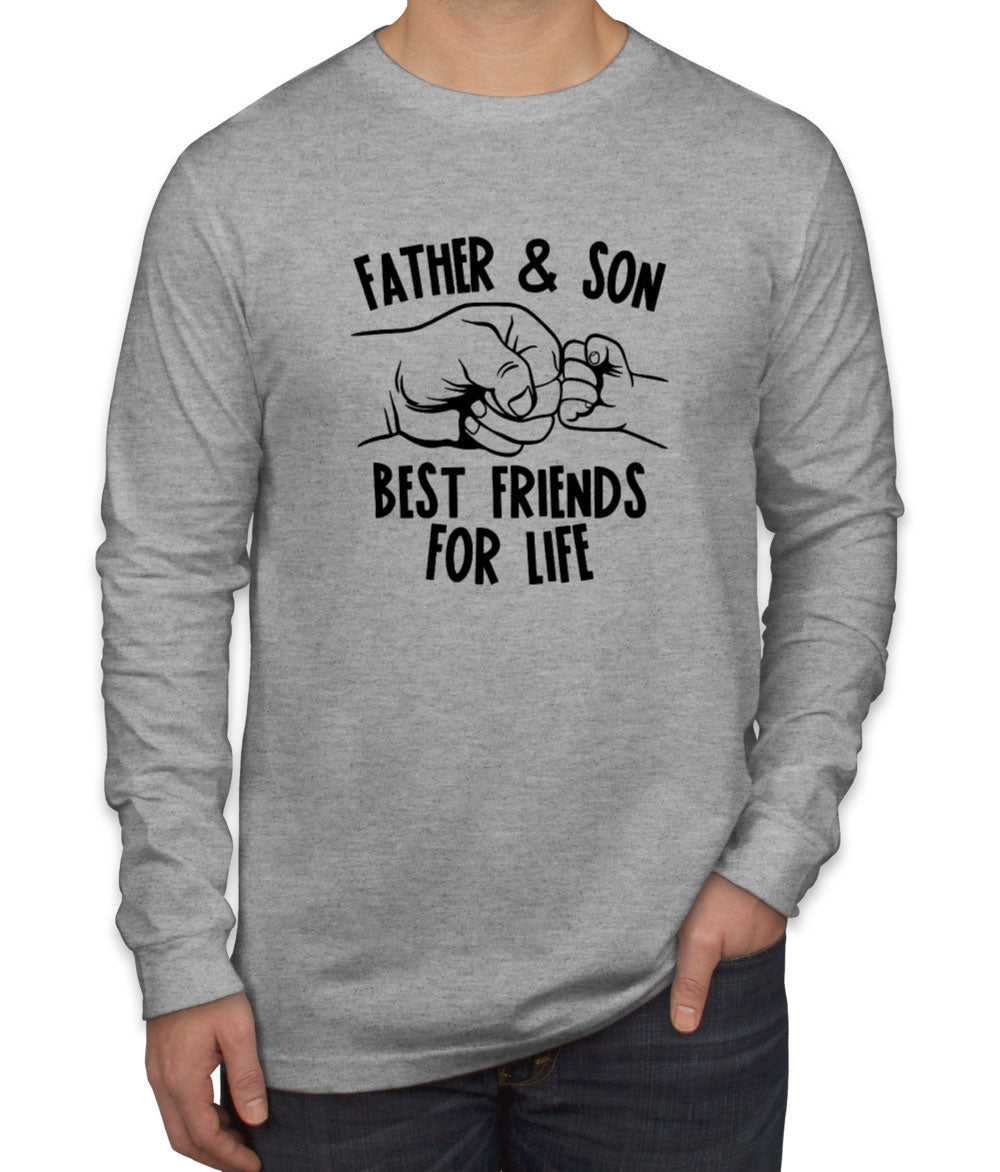 Father And Son Fist Bump Men's Long Sleeve Shirt