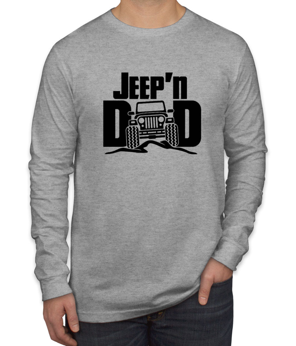 Jeep and Dad Men's Long Sleeve Shirt