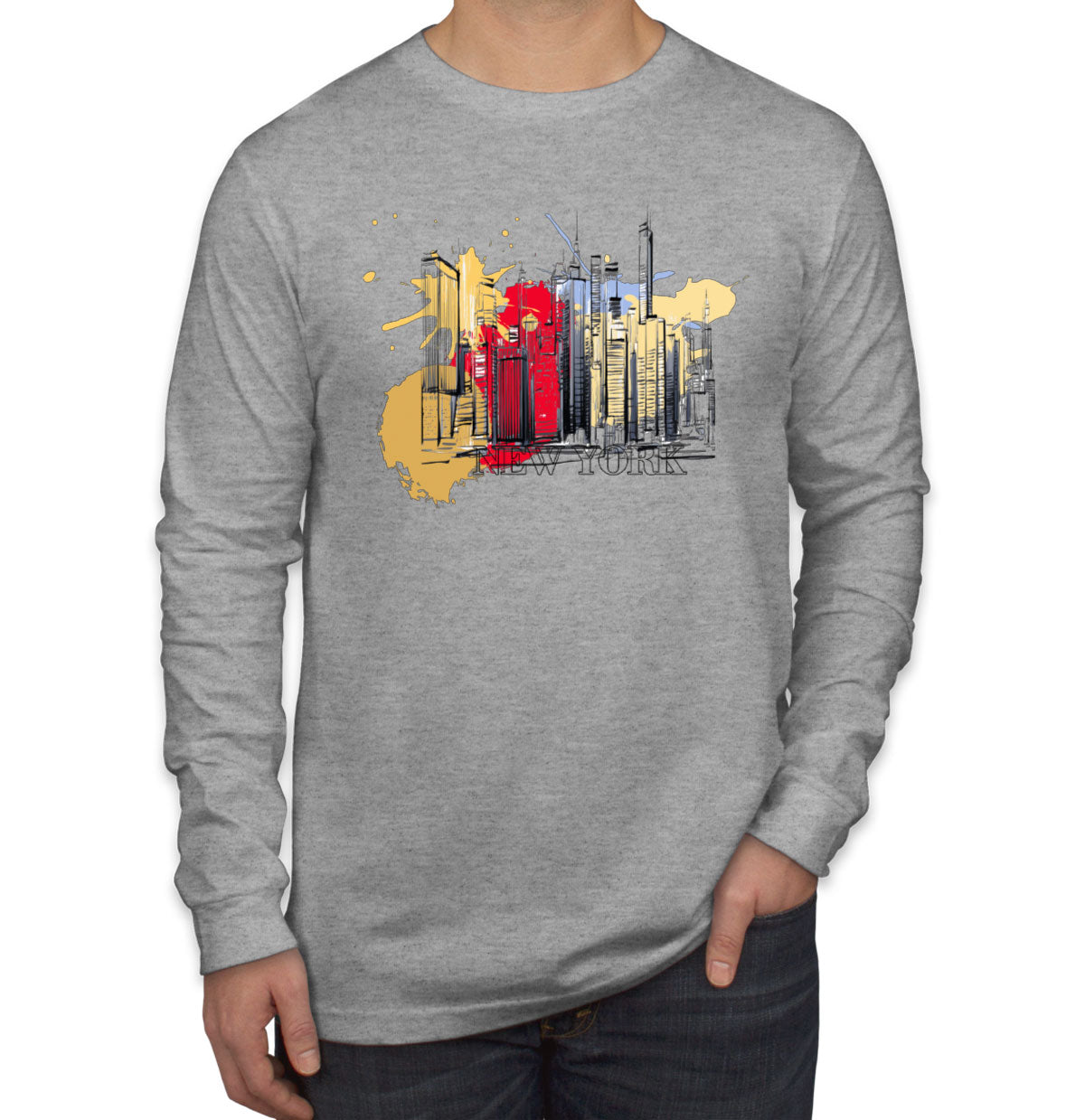 NYC New York Silhouette Long Sleeve Shirt