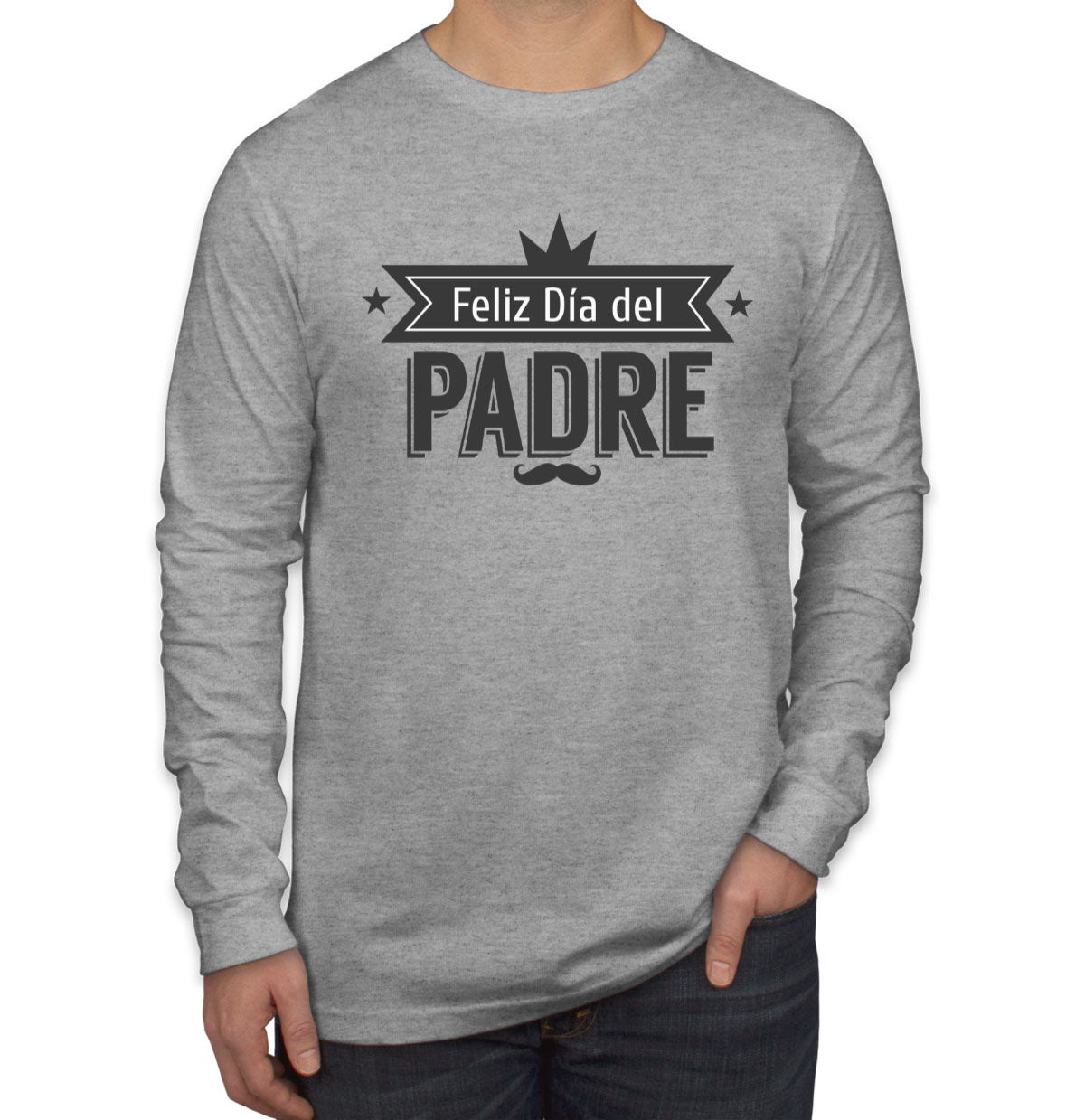 Feliz Dia Del Padre Men's Long Sleeve Shirt