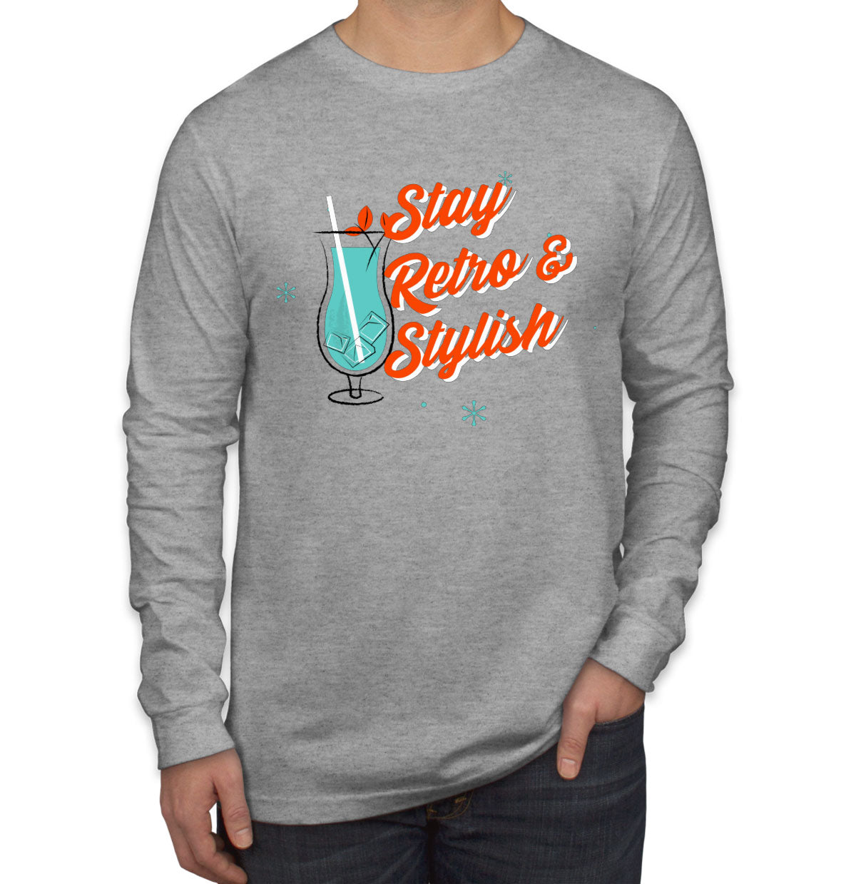 Stay Retro & Stylish Men's Long Sleeve Shirt