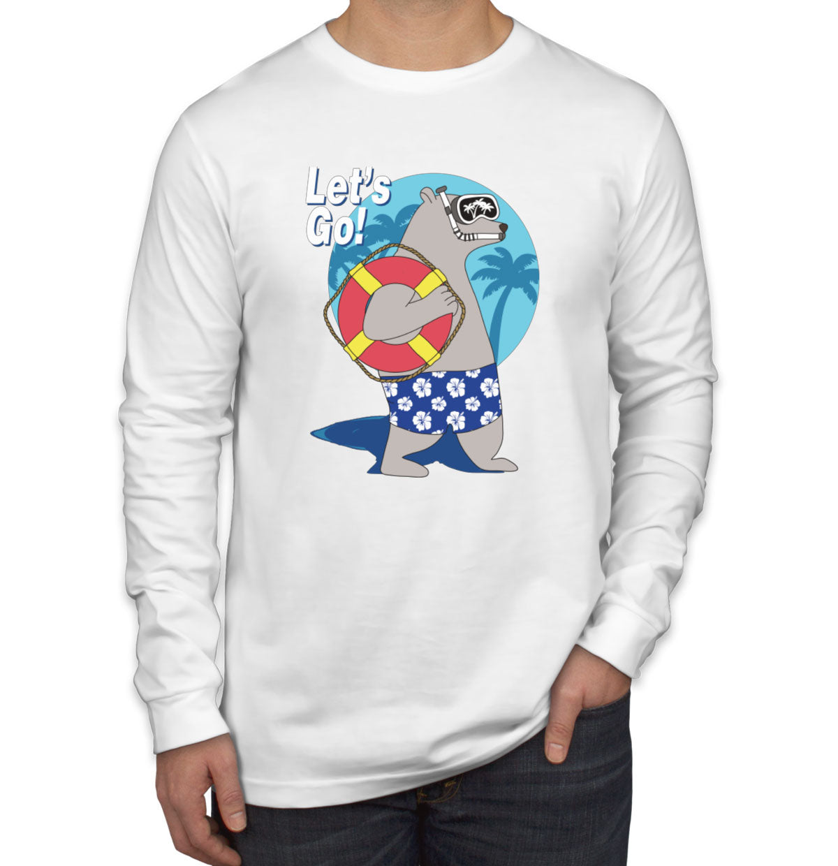 Bear On Vacation Long Sleeve Shirt