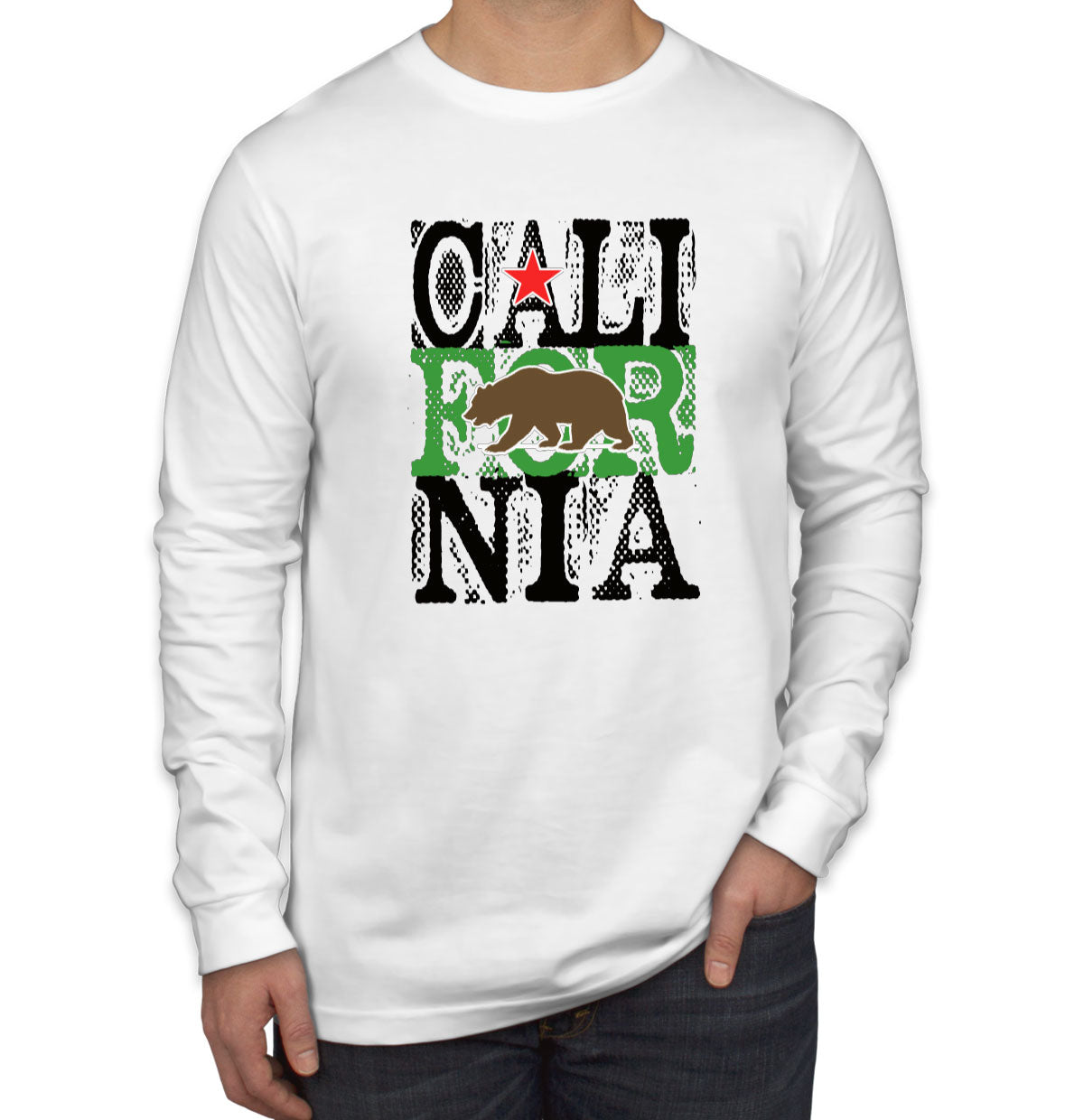 California Republic Bear Men's Long Sleeve Shirt