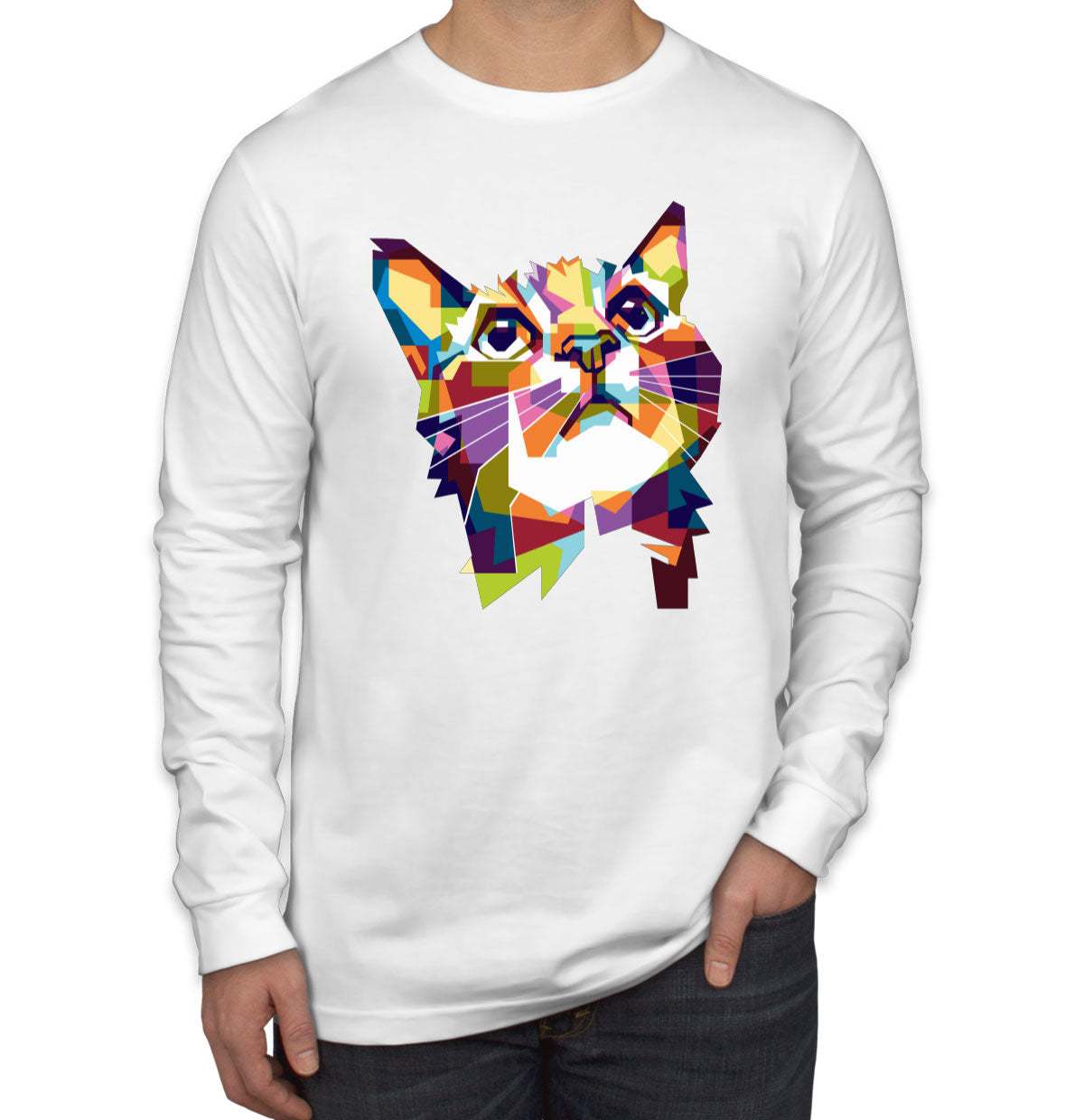 Colorful Cat Long Sleeve Shirt