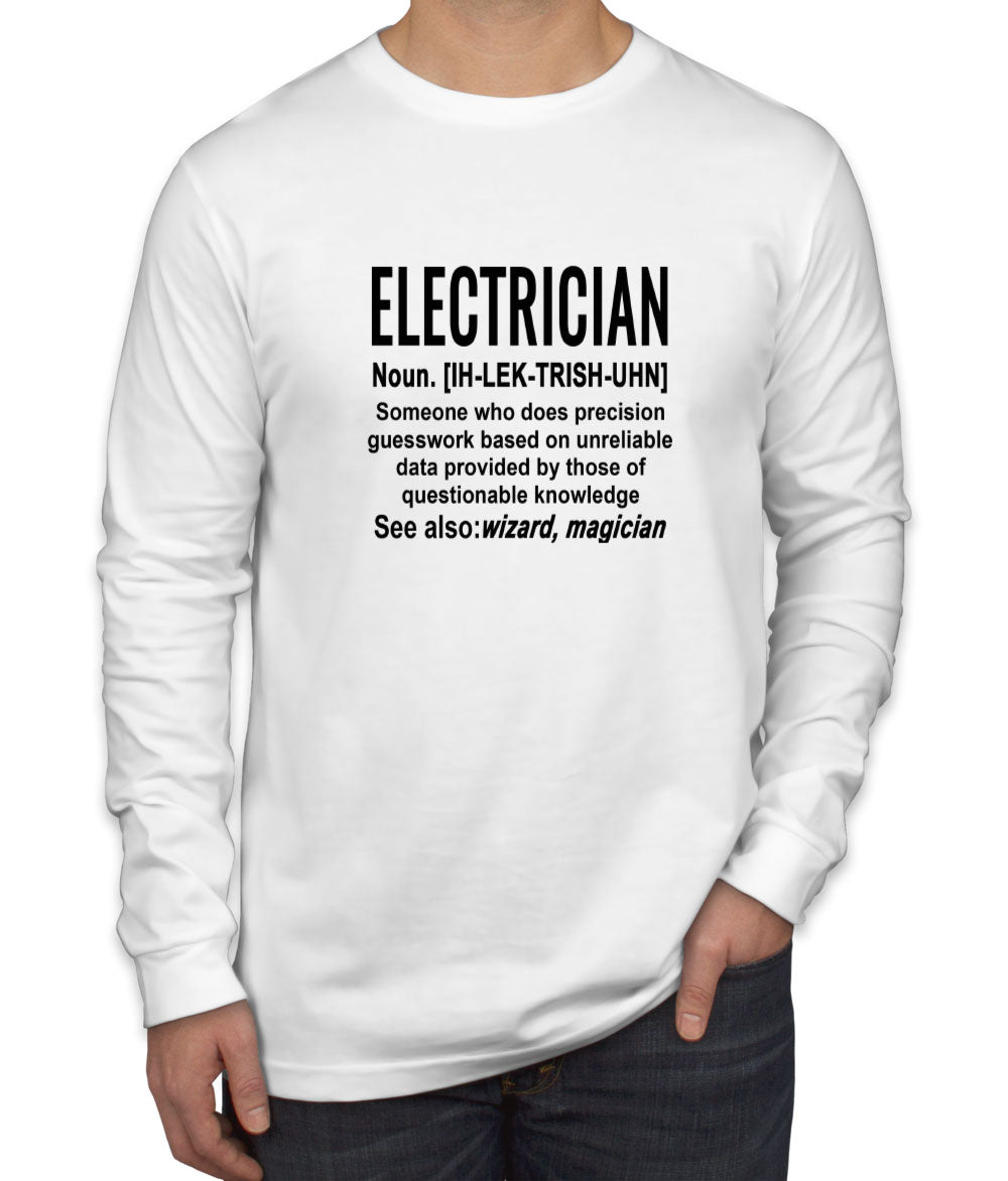 Electrician Definition Men's Long Sleeve Shirt