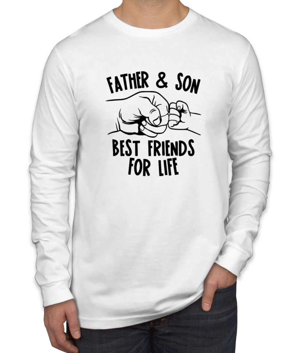 Father And Son Fist Bump Men's Long Sleeve Shirt