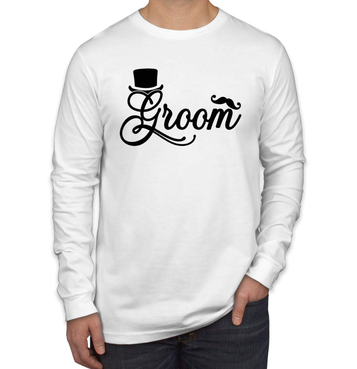 Groom Men's Long Sleeve Shirt