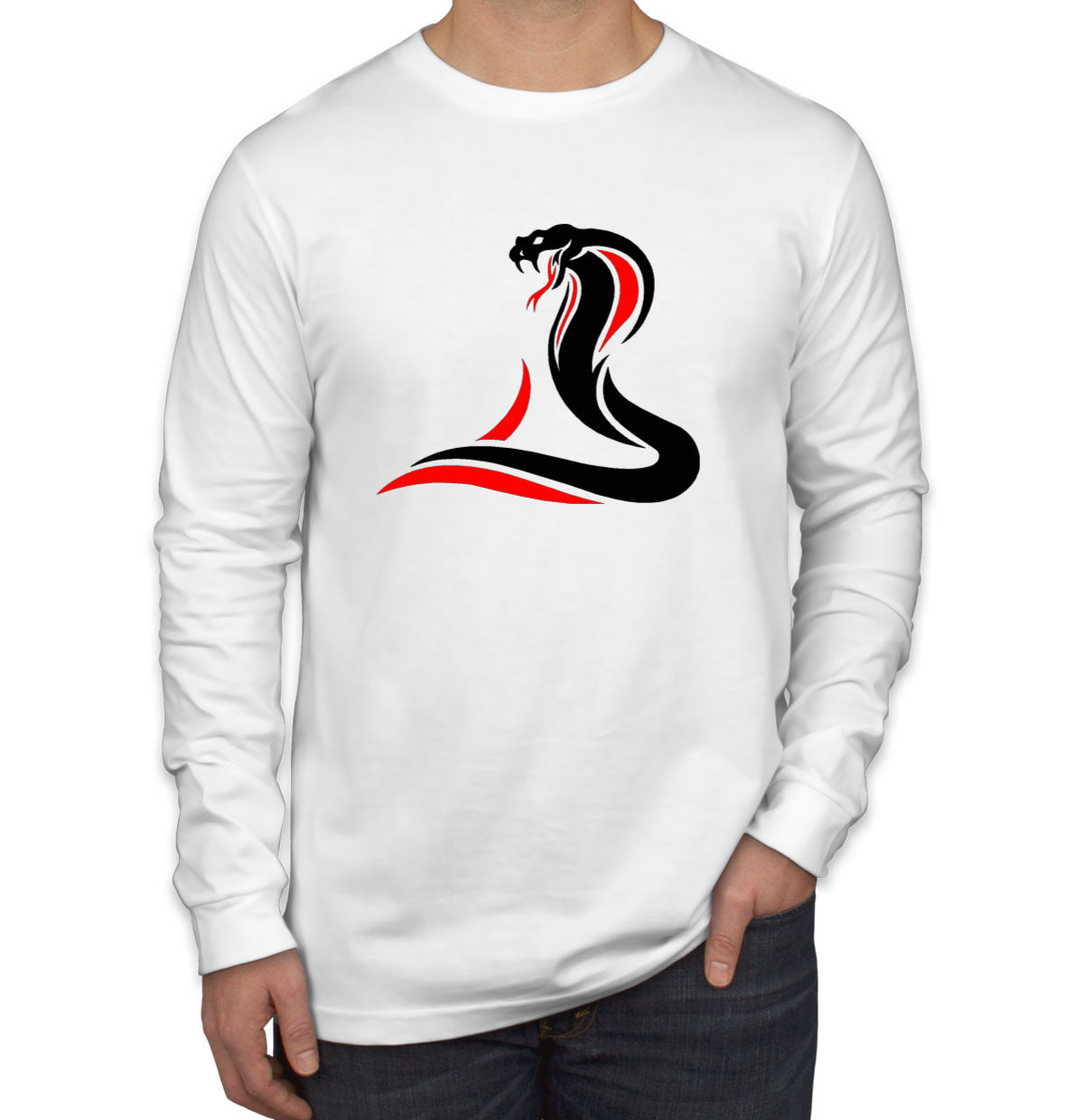 King Cobra Snake Men's Long Sleeve Shirt