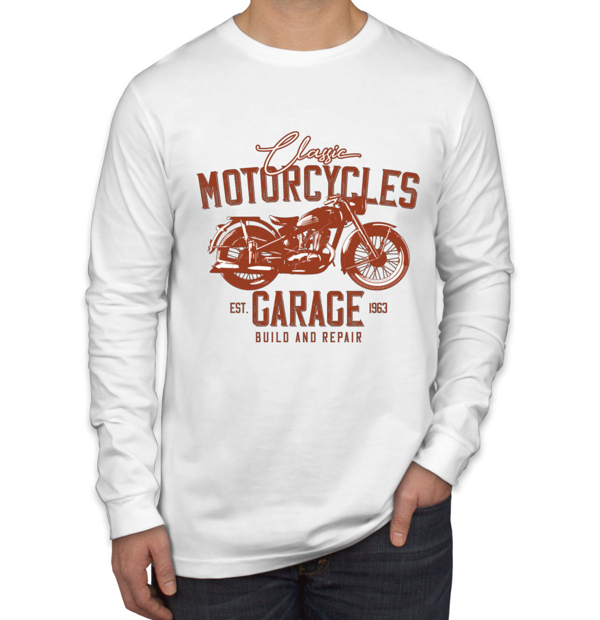 Classic Motorcycles Garage Long Sleeve Shirt