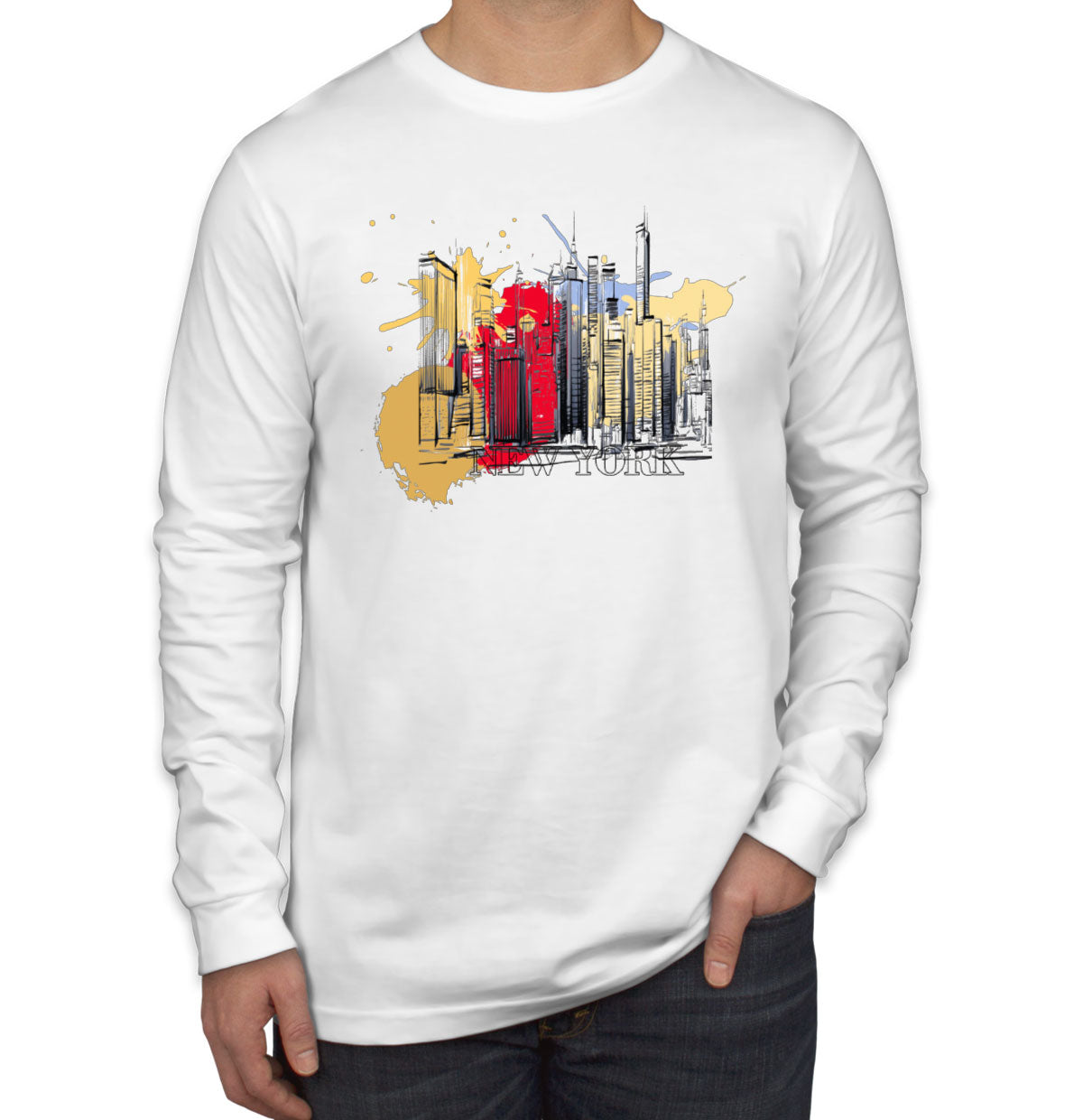 NYC New York Silhouette Long Sleeve Shirt