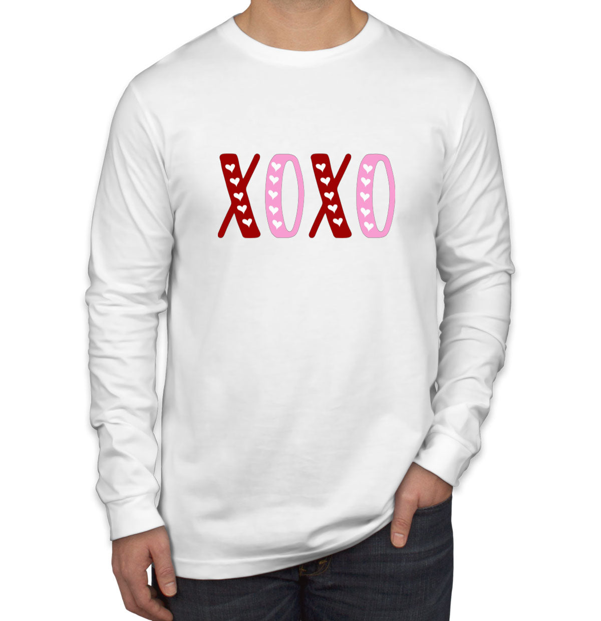 XOXO Love Valentine's Day Men's Long Sleeve Shirt