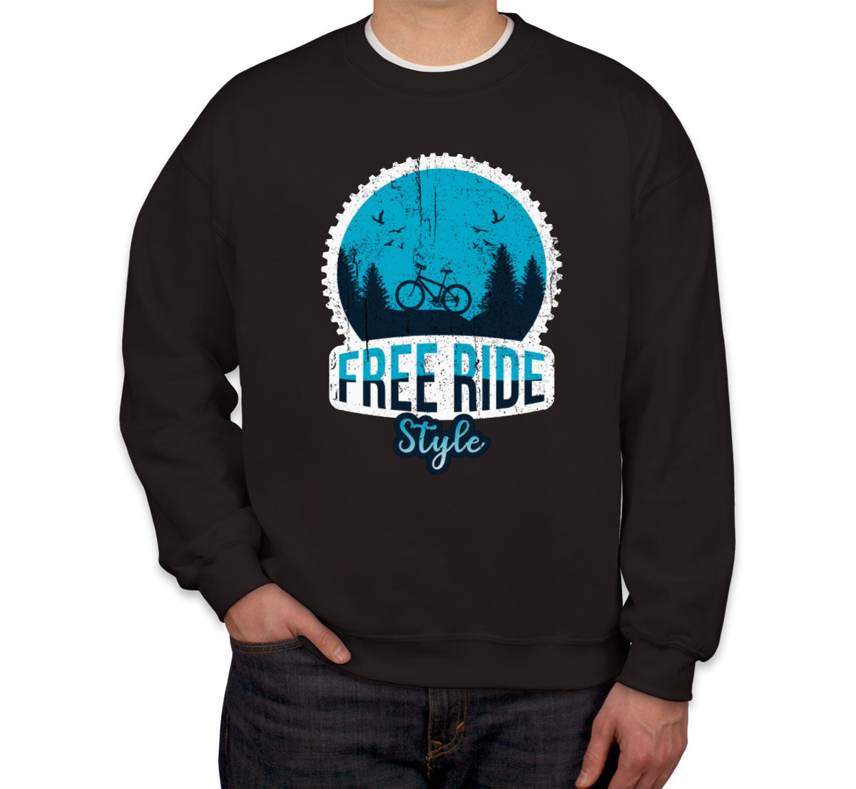 Free Ride Style Bicycle Unisex Sweatshirt