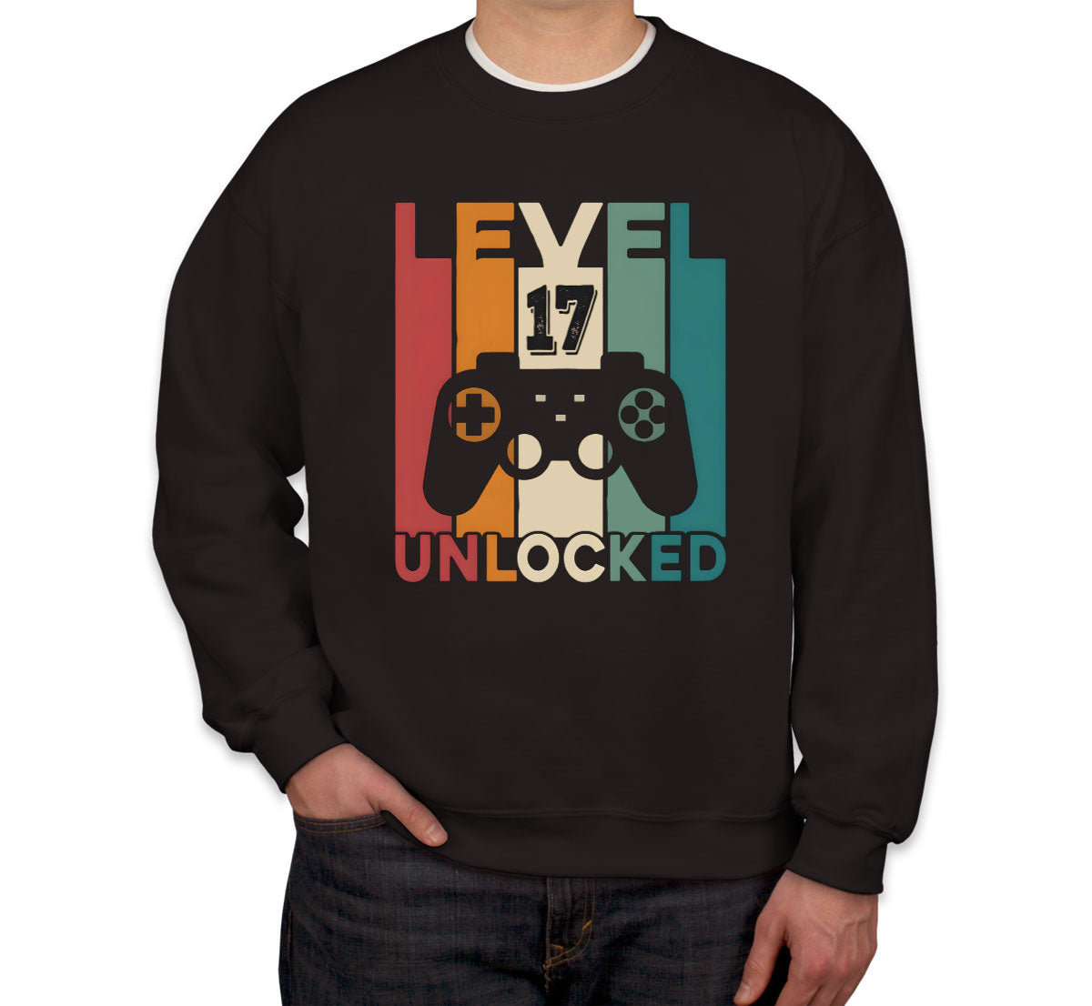 Level 17 Unlocked Gaming Birthday Unisex Sweatshirt