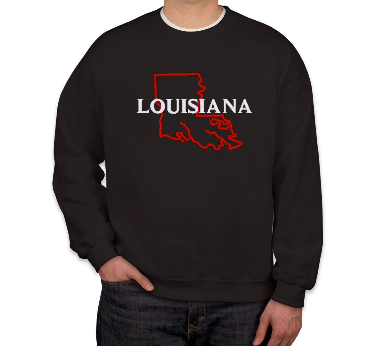 Louisiana Embroidered Unisex Sweatshirt