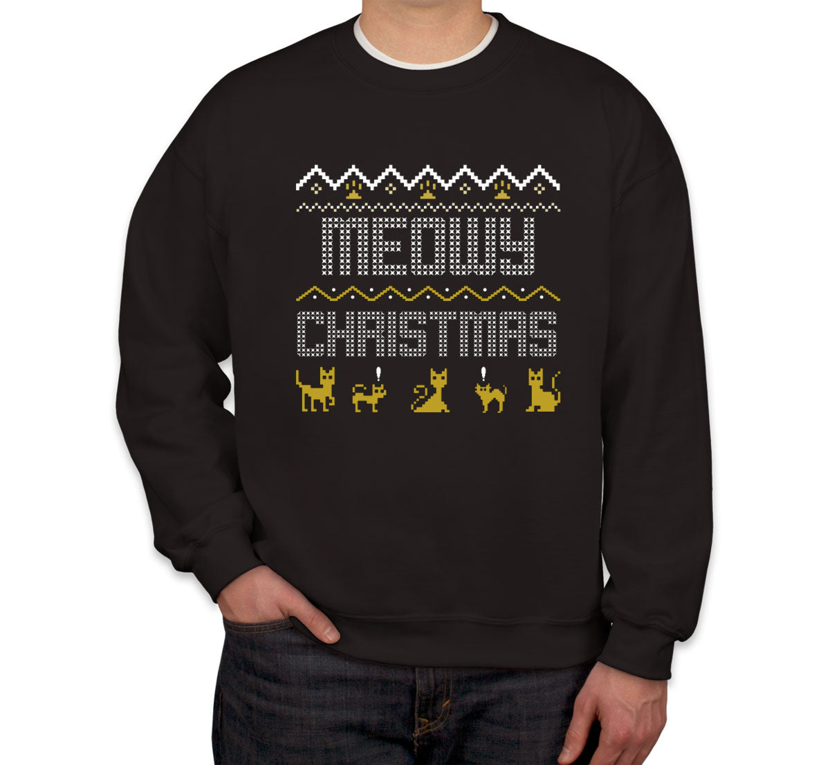 Meowy Christmas Ugly Unisex Sweatshirt