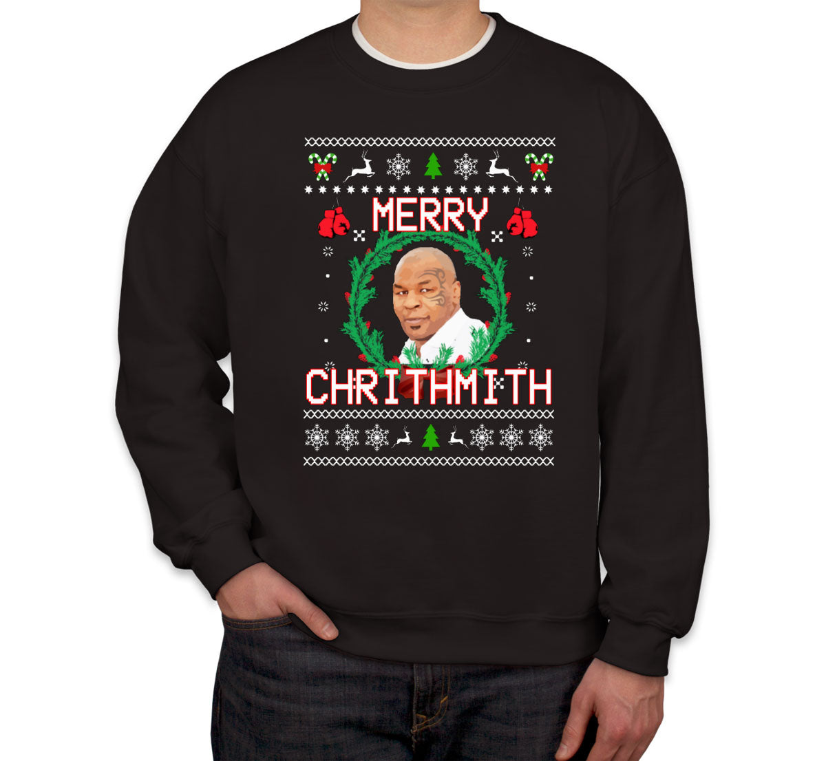 Merry Chrithmith Mike Tyson Ugly Unisex Sweatshirt