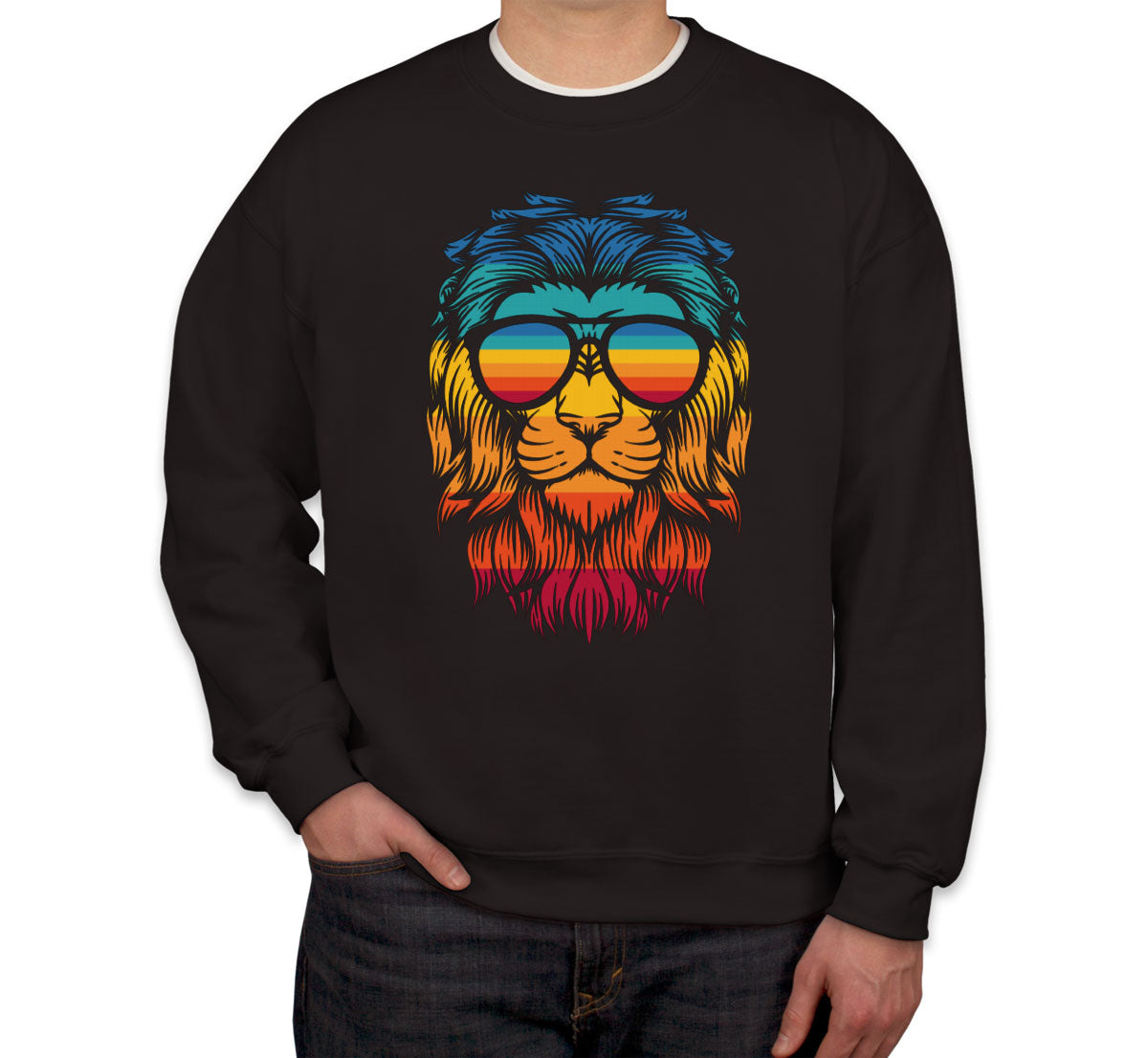 Retro Lion Head Unisex Sweatshirt