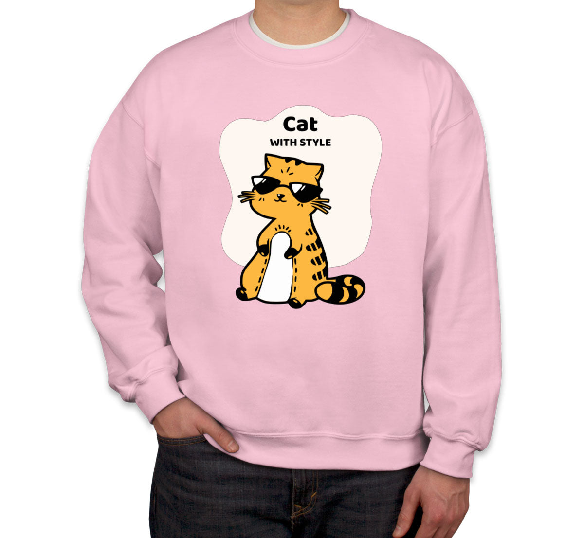 Cat With Style Unisex Sweatshirt