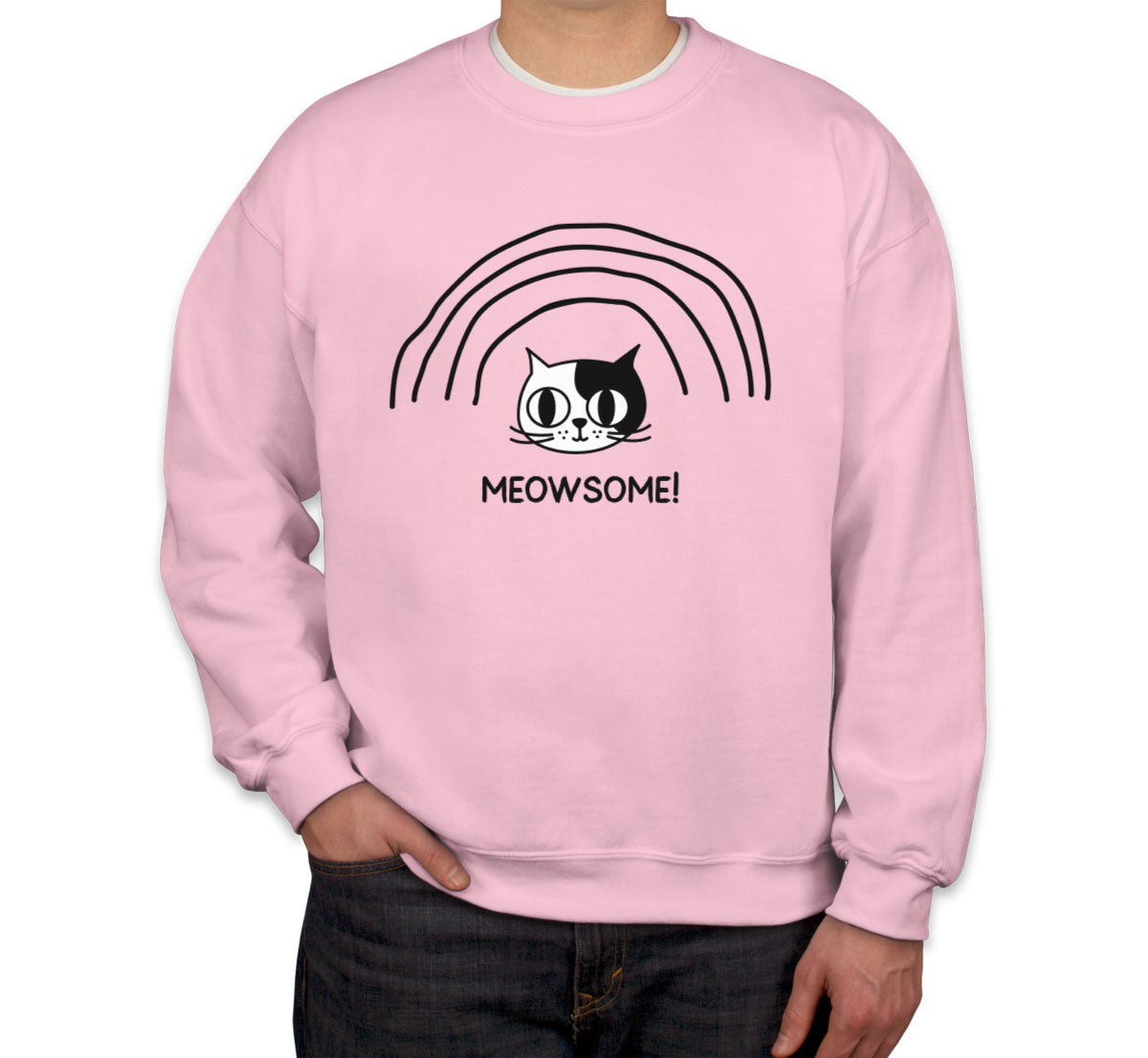 Meowsome! Funny Cat Unisex Sweatshirt