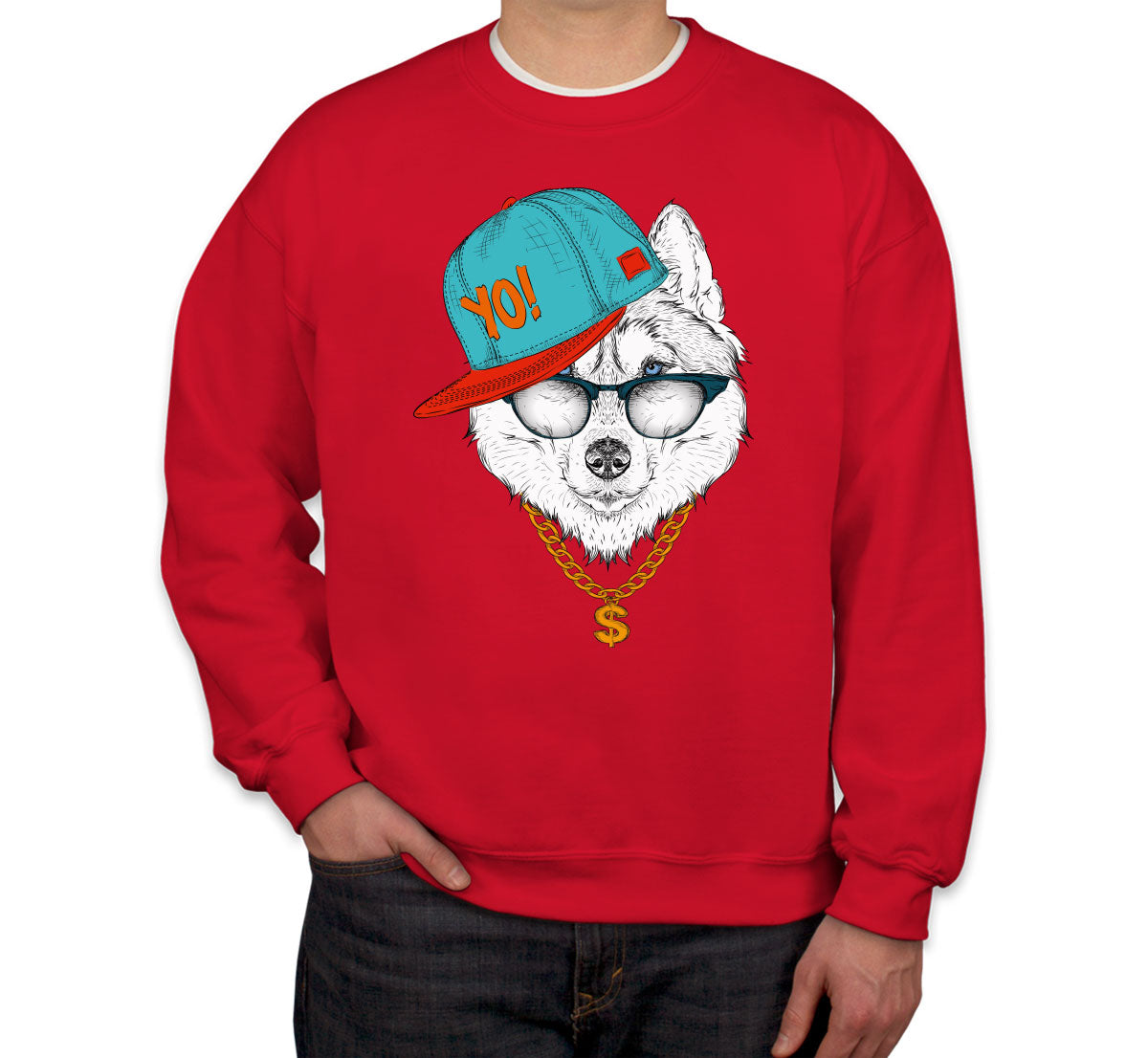 Cool Siberian Husky Dog Unisex Sweatshirt