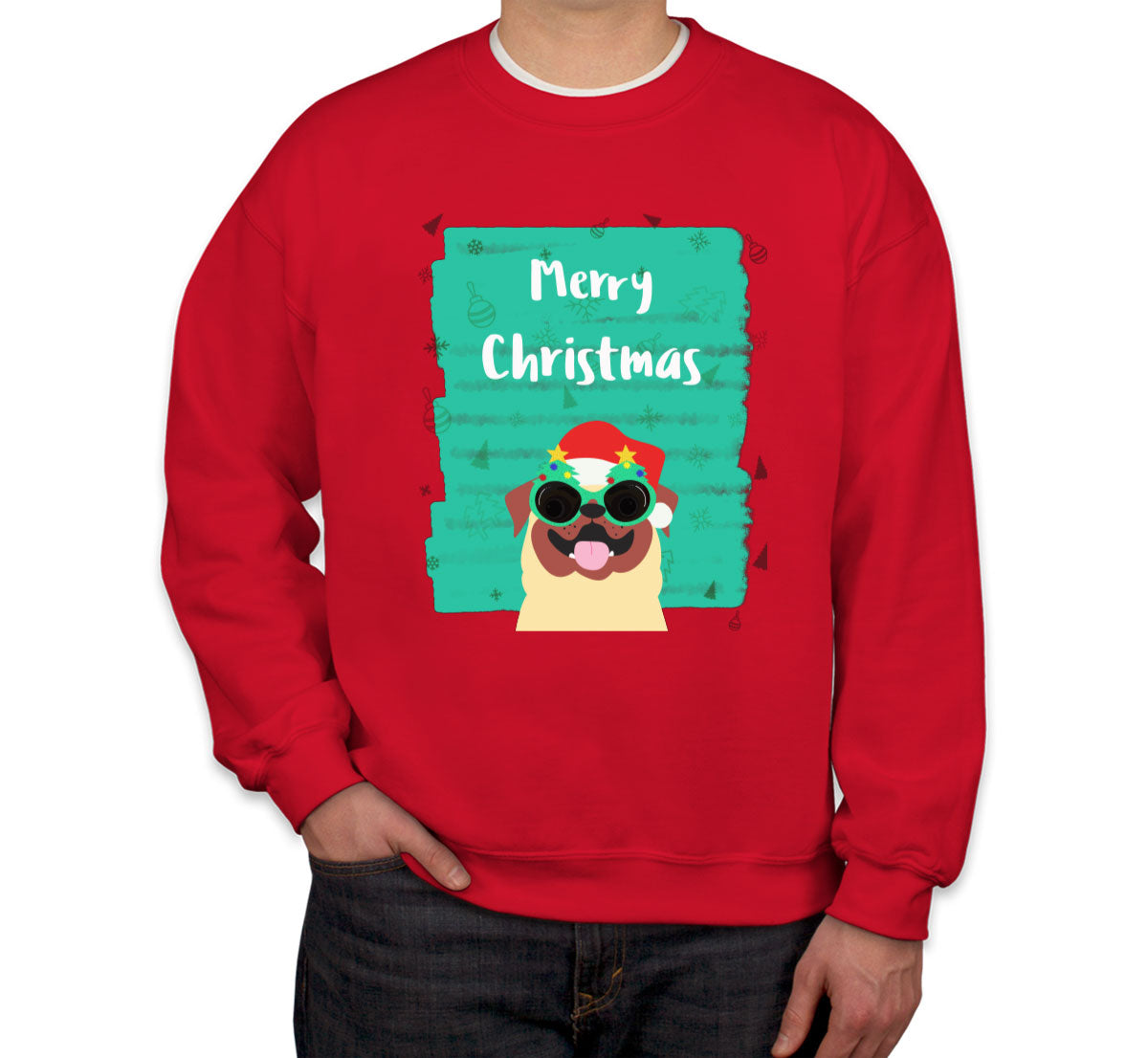 Merry Christmas Pug Christmas Unisex Sweatshirt