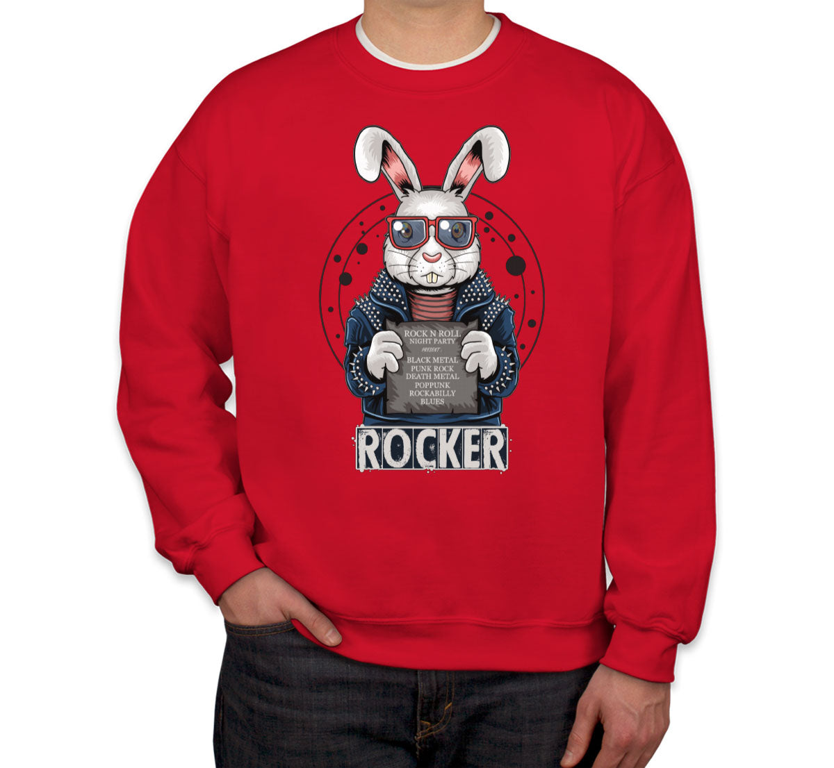 Rocker Rabbit Unisex Sweatshirt