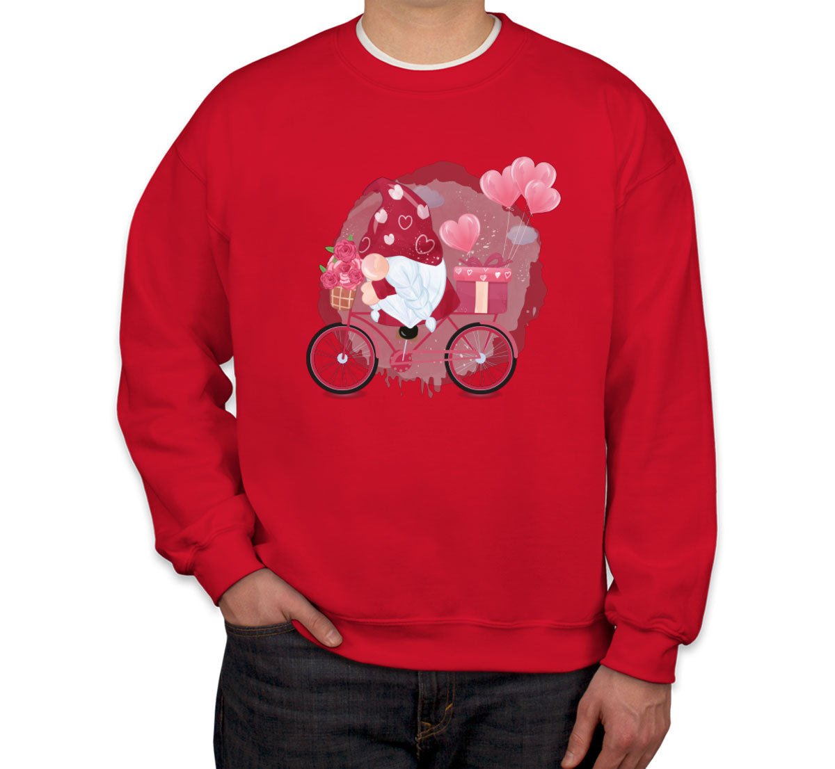 Romantic Gnome Valentine's Day Unisex Sweatshirt