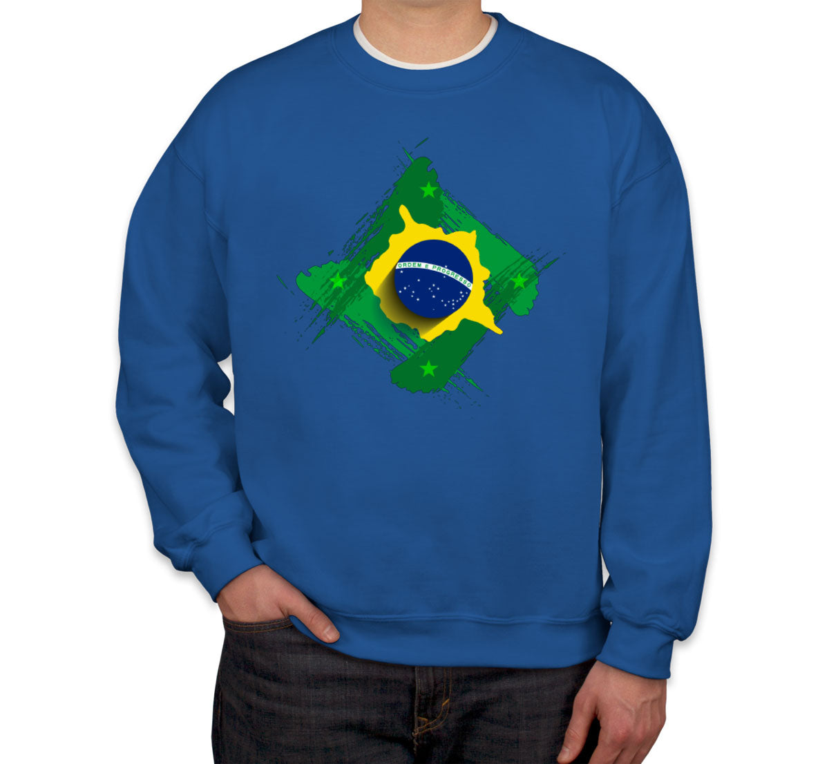 Brazil Flag Diamond Shape Unisex Sweatshirt