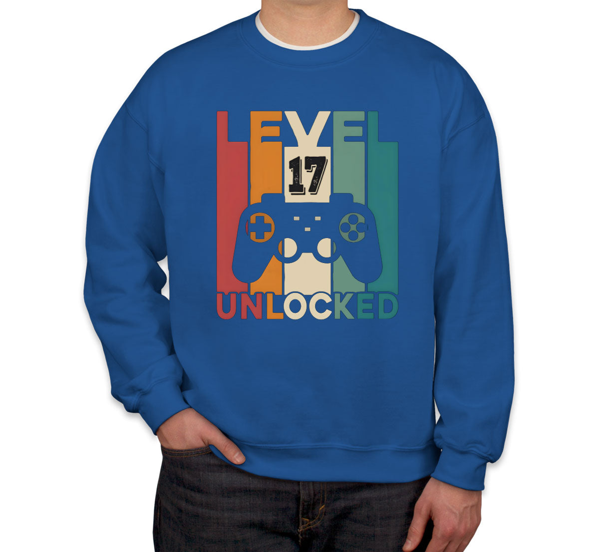 Level 17 Unlocked Gaming Birthday Unisex Sweatshirt