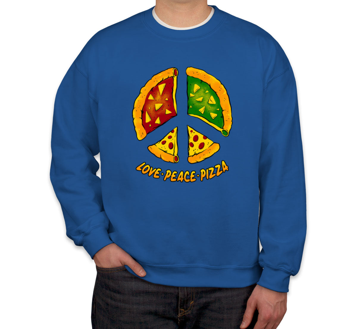 Love Peace Pizza Unisex Sweatshirt