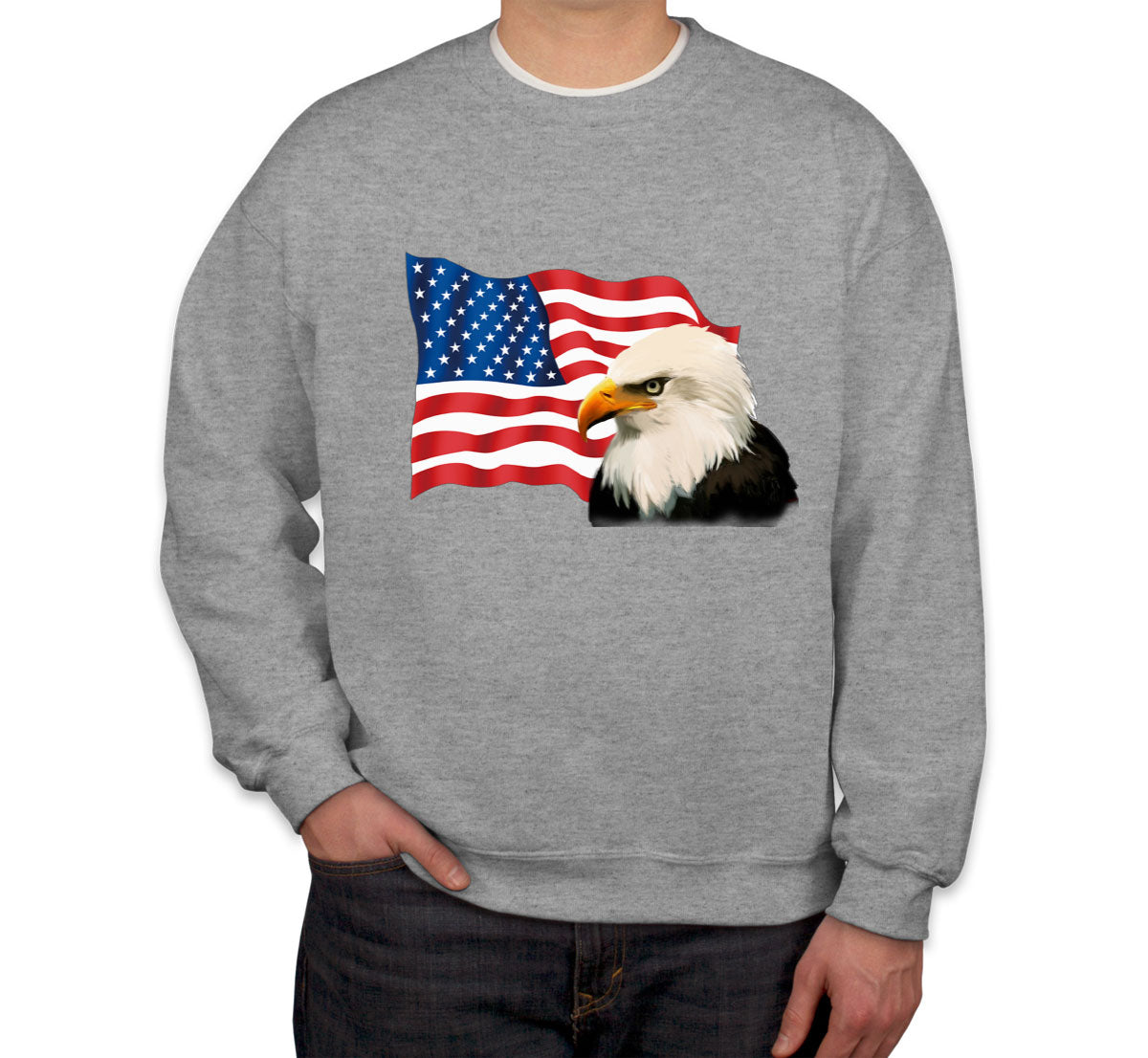 Bald Eagle American Flag Unisex Sweatshirt