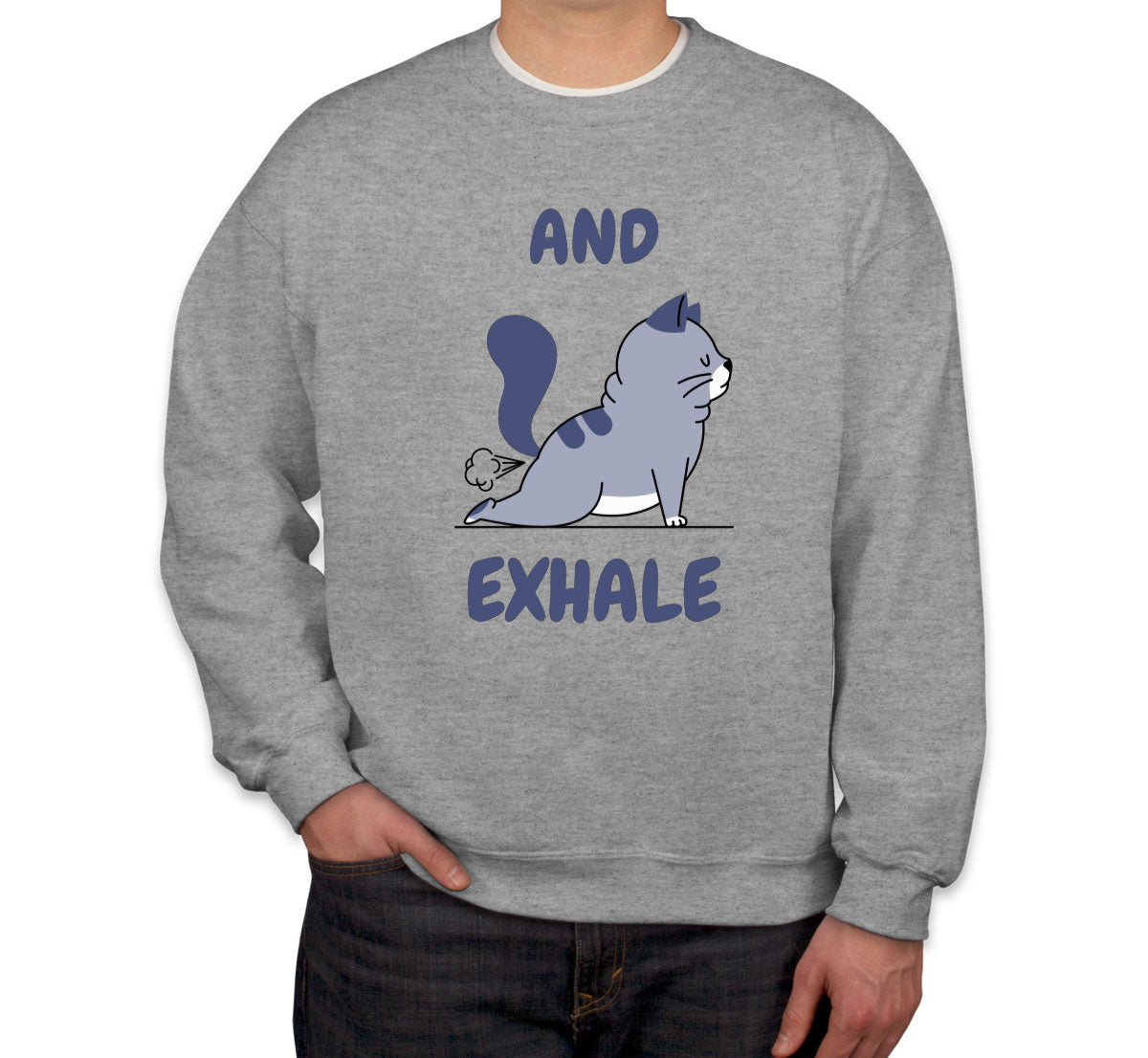 Yoga Cat Flexing Unisex Sweatshirt