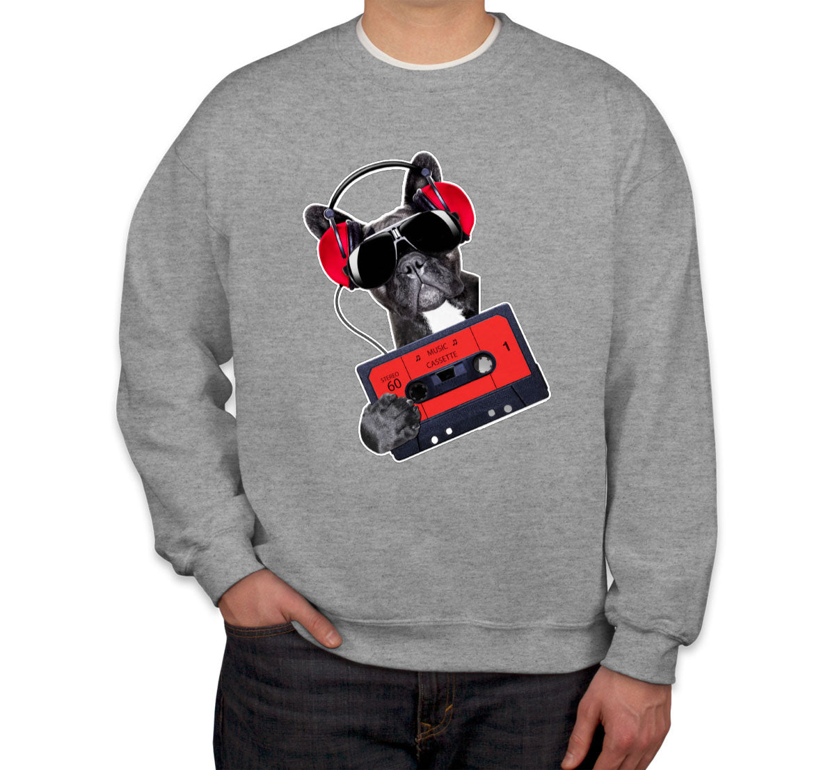 Cool Dog With Headphone Unisex Sweatshirt