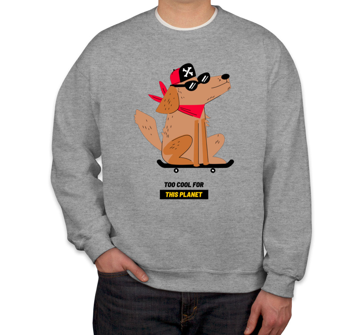 The Dog On A Skateboard Unisex Sweatshirt