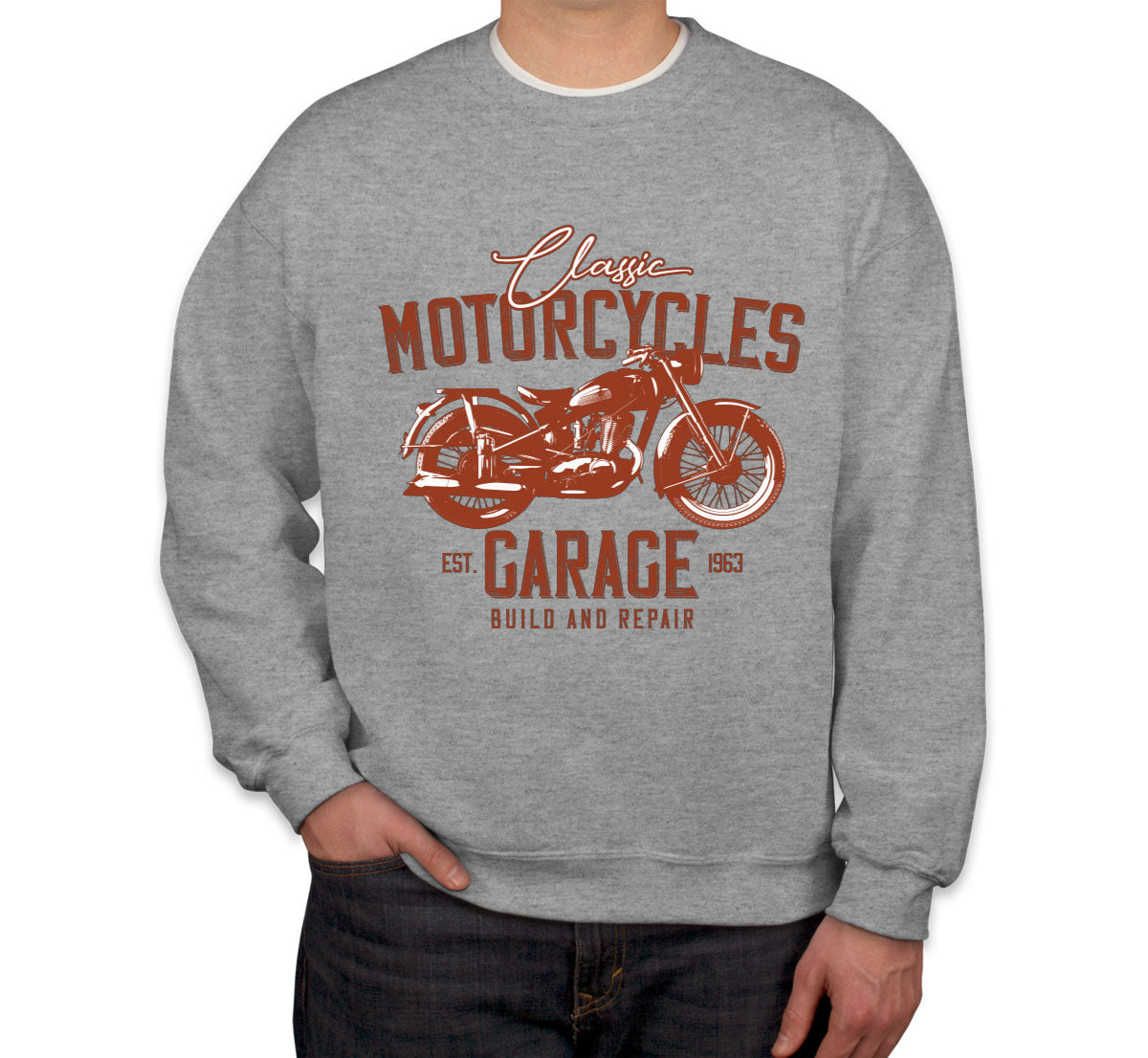 Classic Motorcycles Garage Unisex Sweatshirt