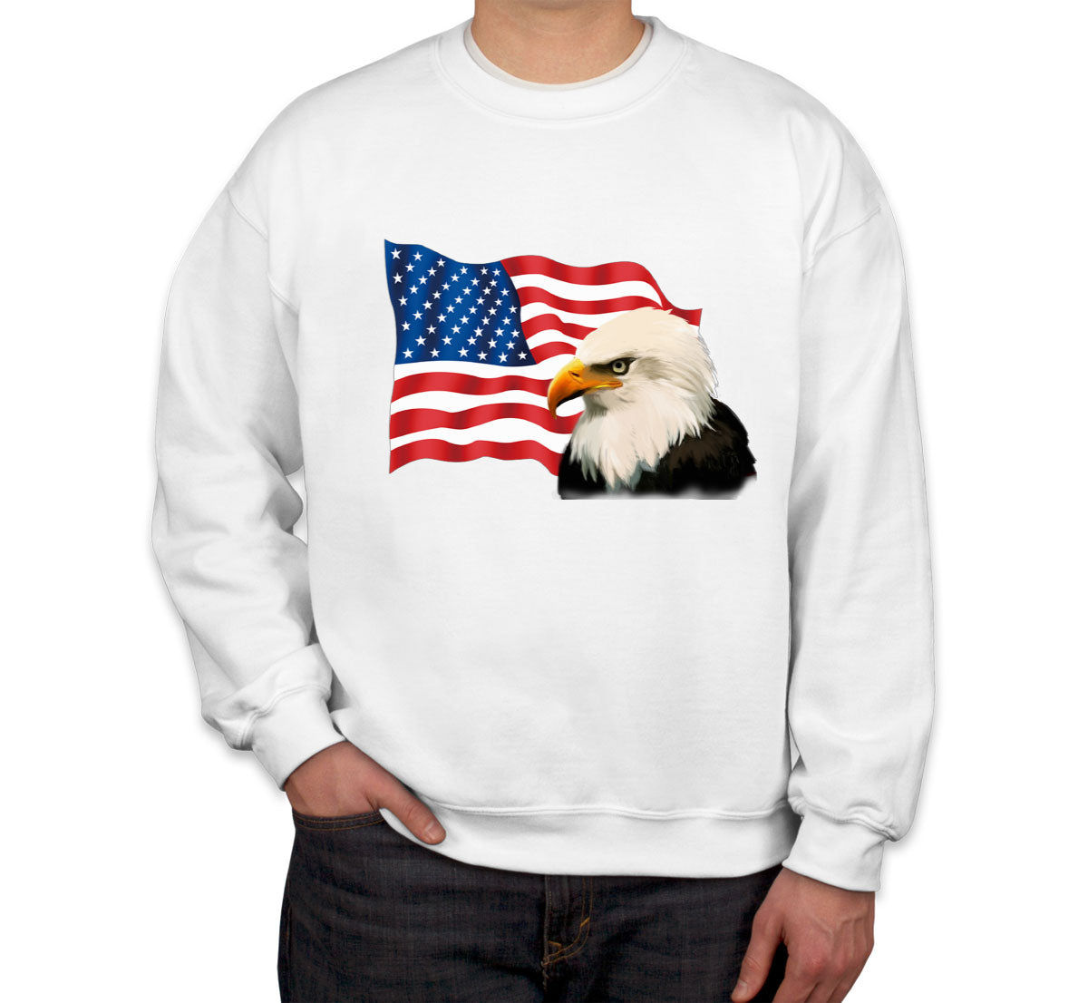 Bald Eagle American Flag Unisex Sweatshirt