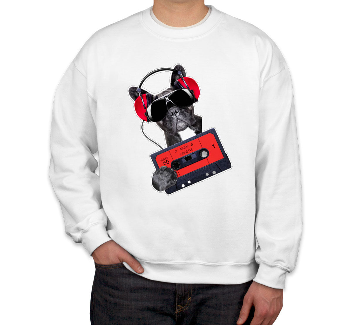 Cool Dog With Headphone Unisex Sweatshirt