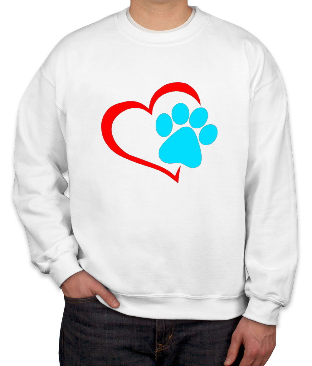 Dog Paw Print Unisex Sweatshirt