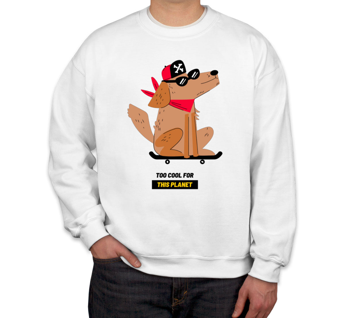 The Dog On A Skateboard Unisex Sweatshirt