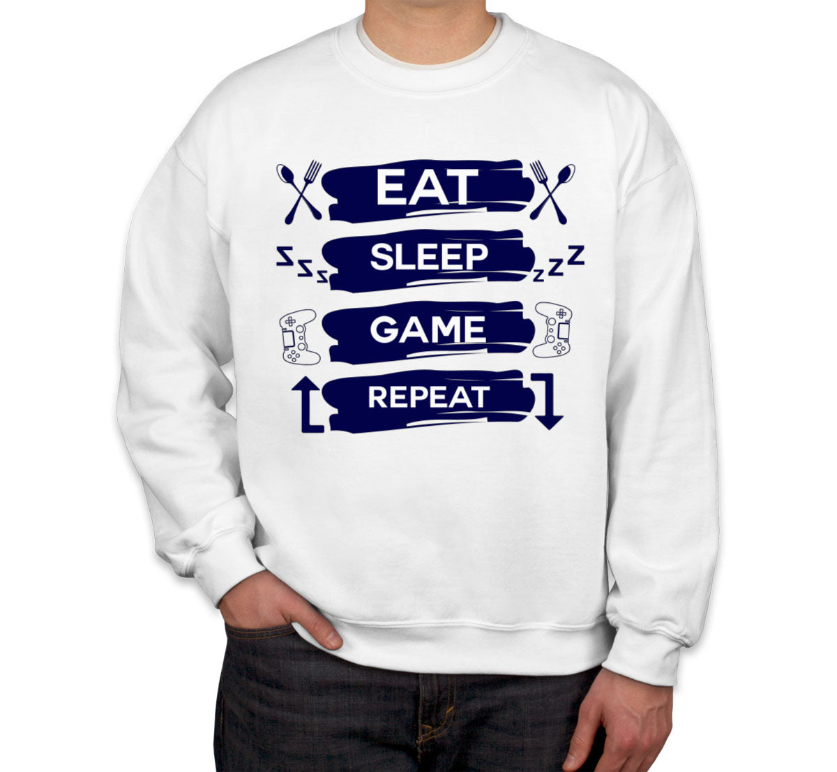 Eat Sleep Game Repeat Unisex Sweatshirt