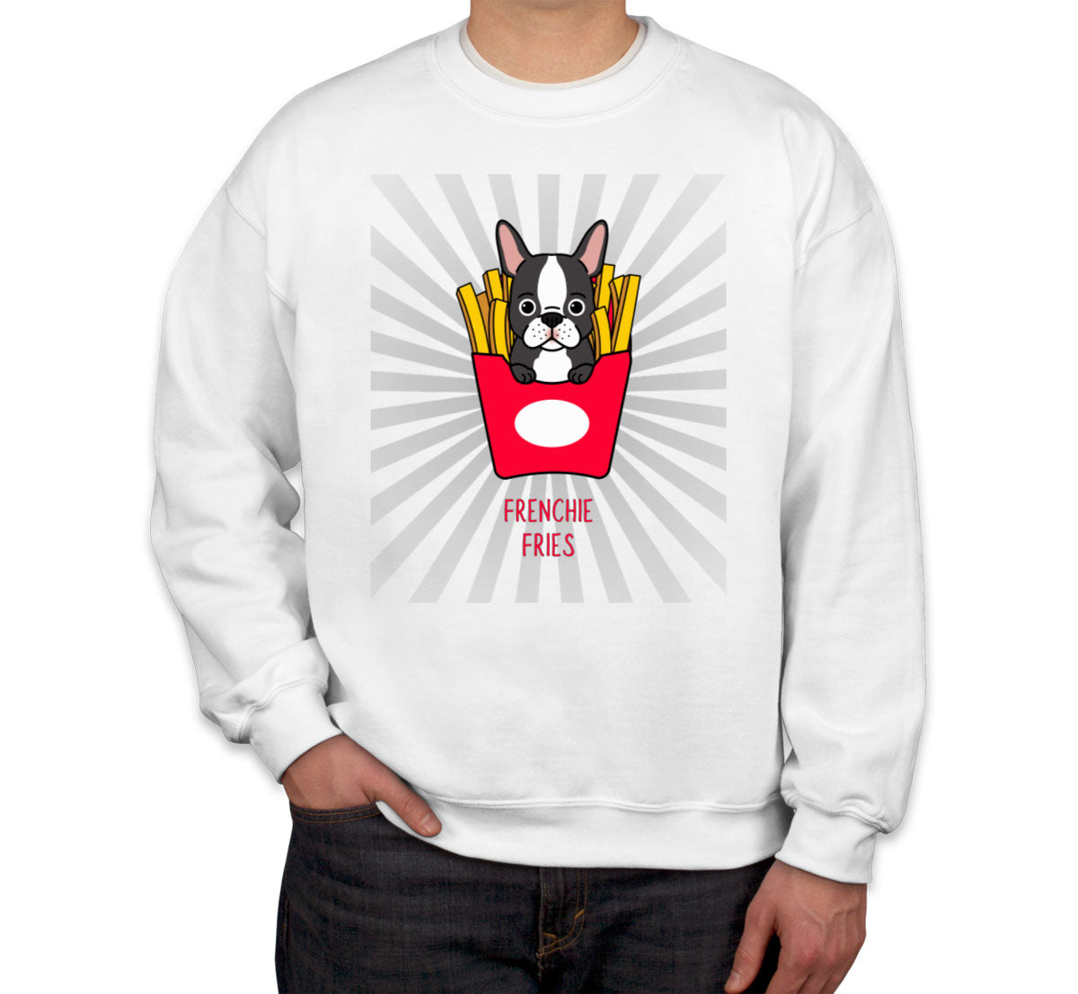 Frenchie Fries Cute Dog French Bulldog Puppy Unisex Sweatshirt