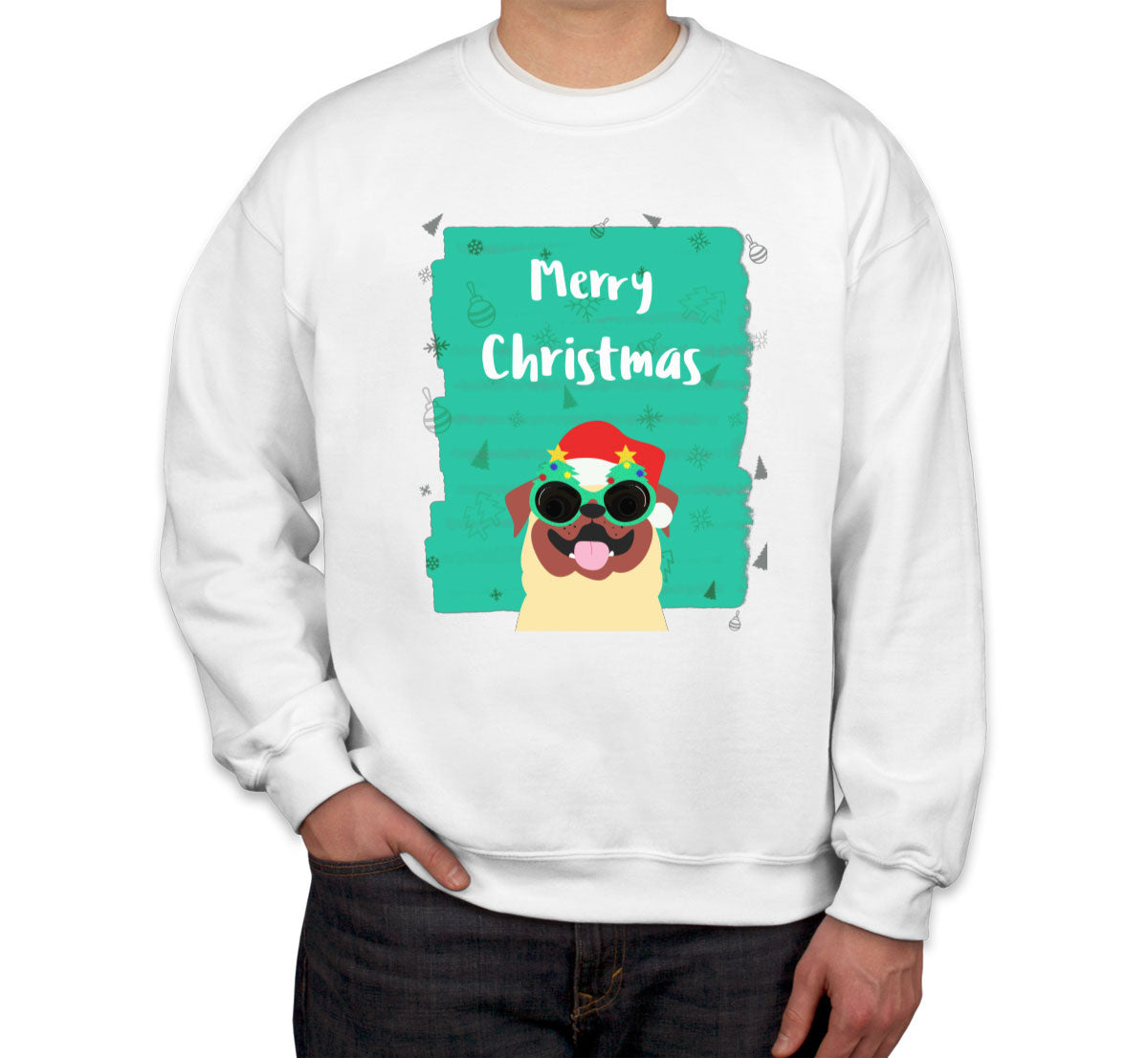 Merry Christmas Pug Christmas Unisex Sweatshirt