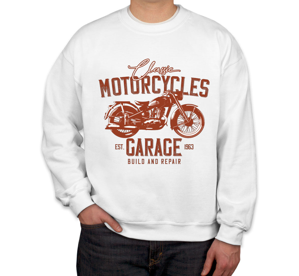 Classic Motorcycles Garage Unisex Sweatshirt