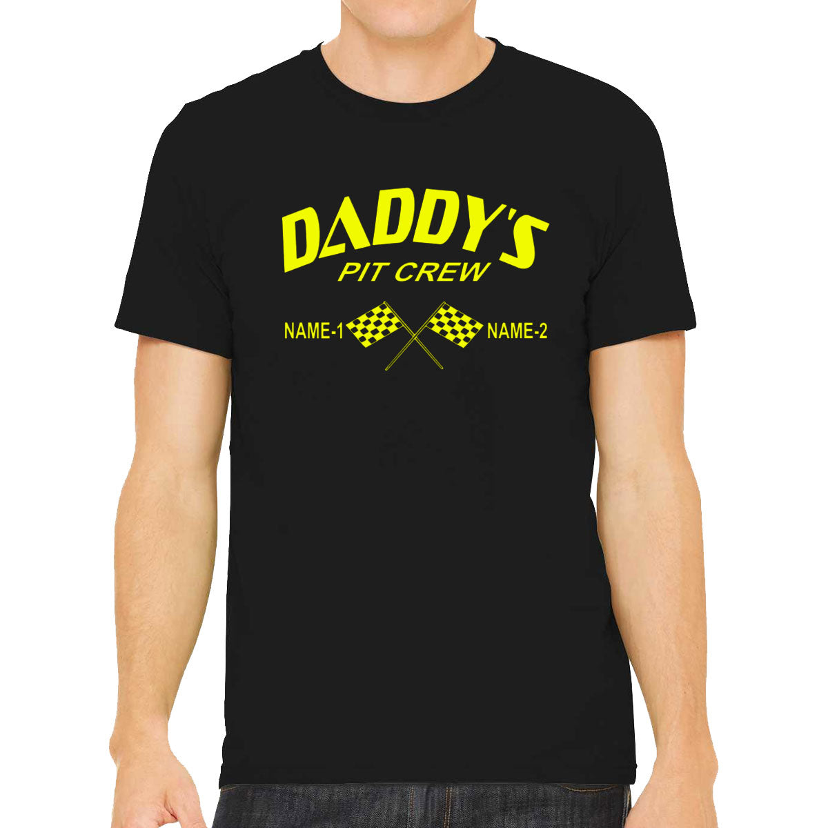 Daddy's Pit Crew Custom 2 Names Men's T-shirt