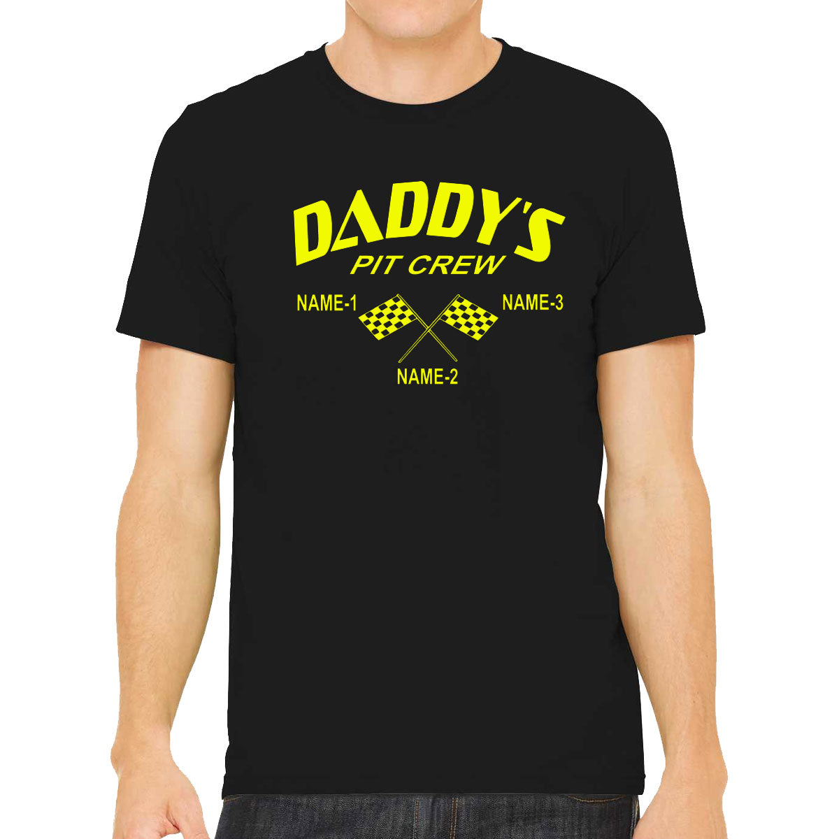 Daddy's Pit Crew Custom 3 Names Men's T-shirt