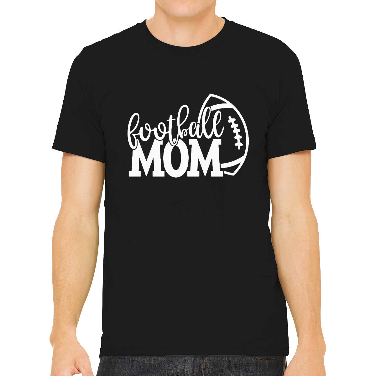 Football Mom Football Men's T-shirt