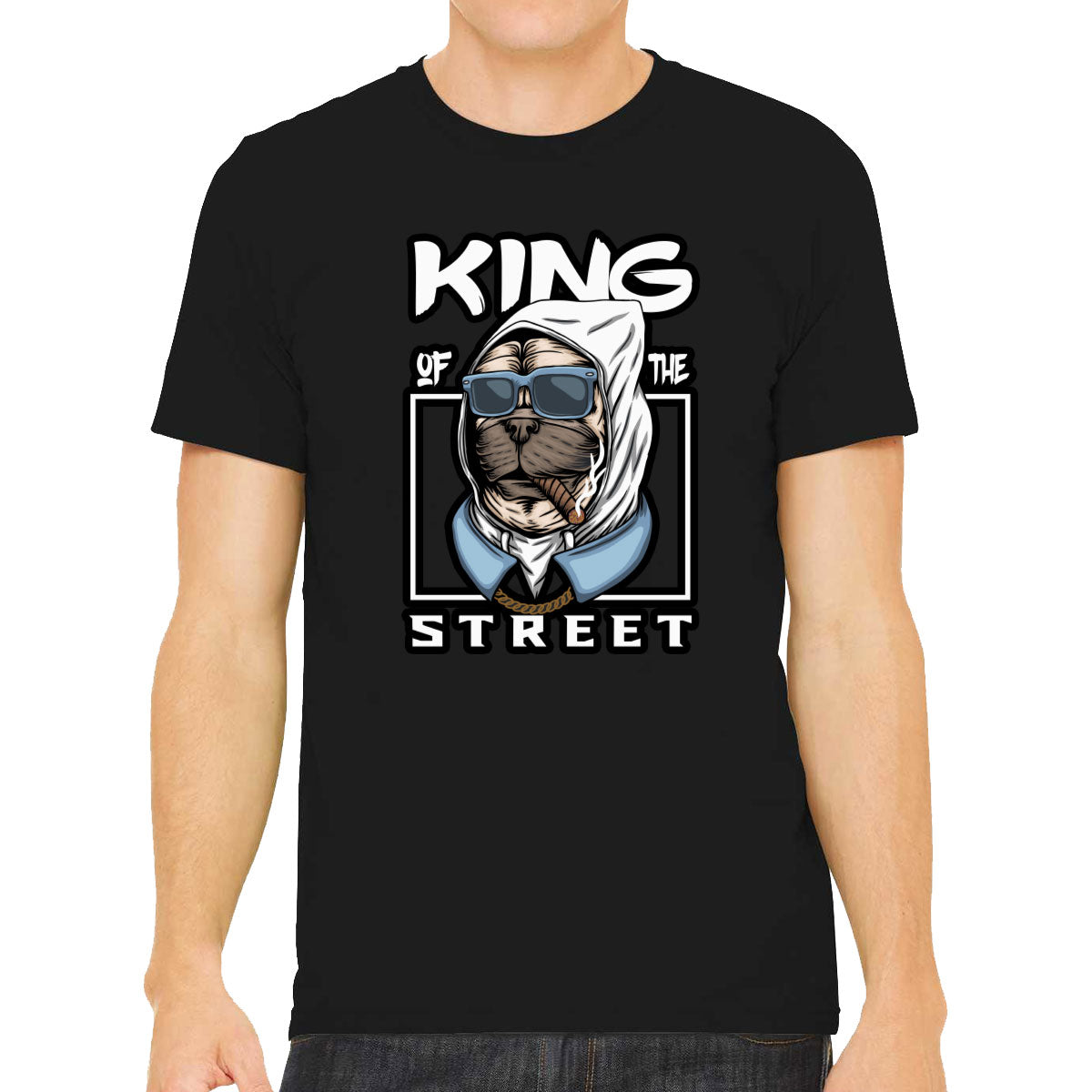 Pug Dog King Of The Street Men's T-shirt